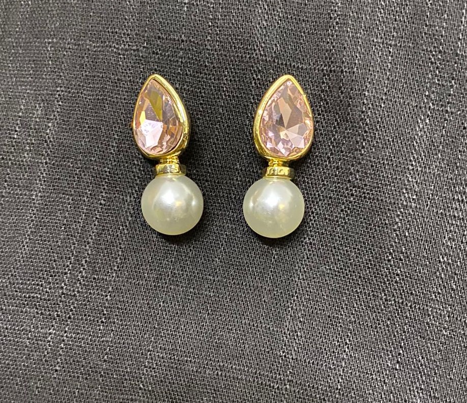 Pink with Pearls earrings