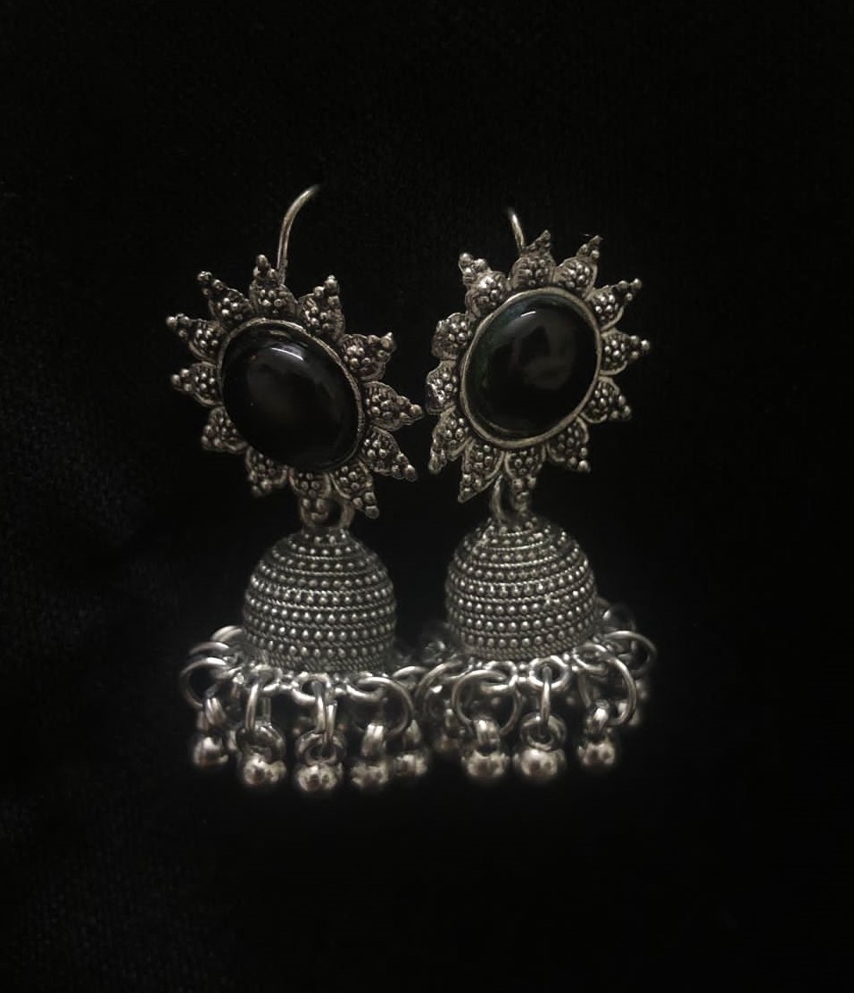 Silver jhumkay