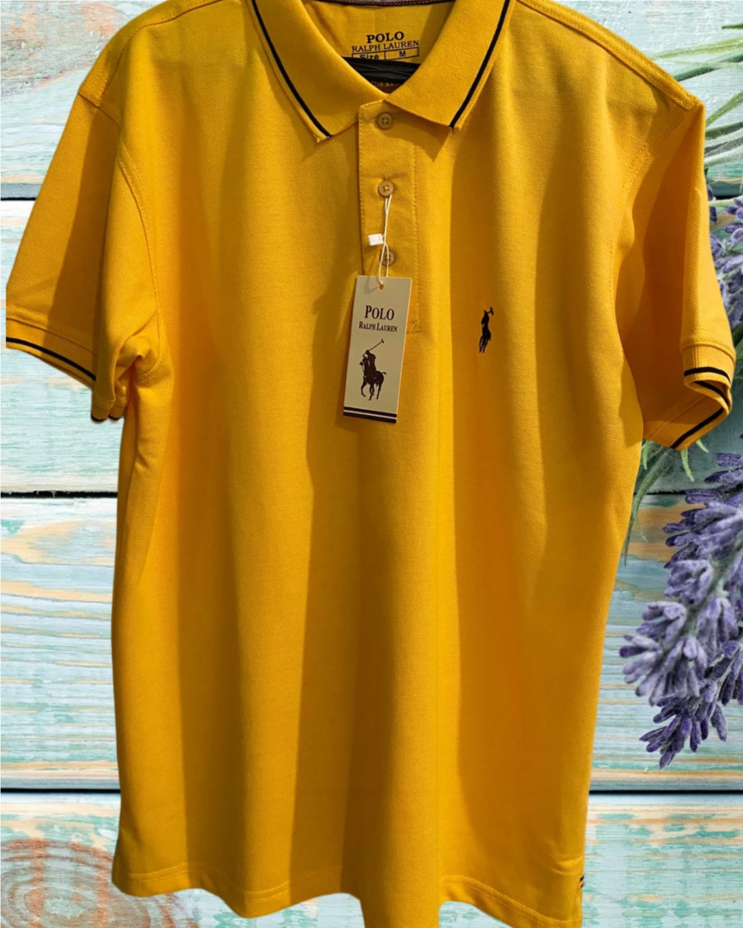 Old Gold Polo shirt with emb logo MT-21
