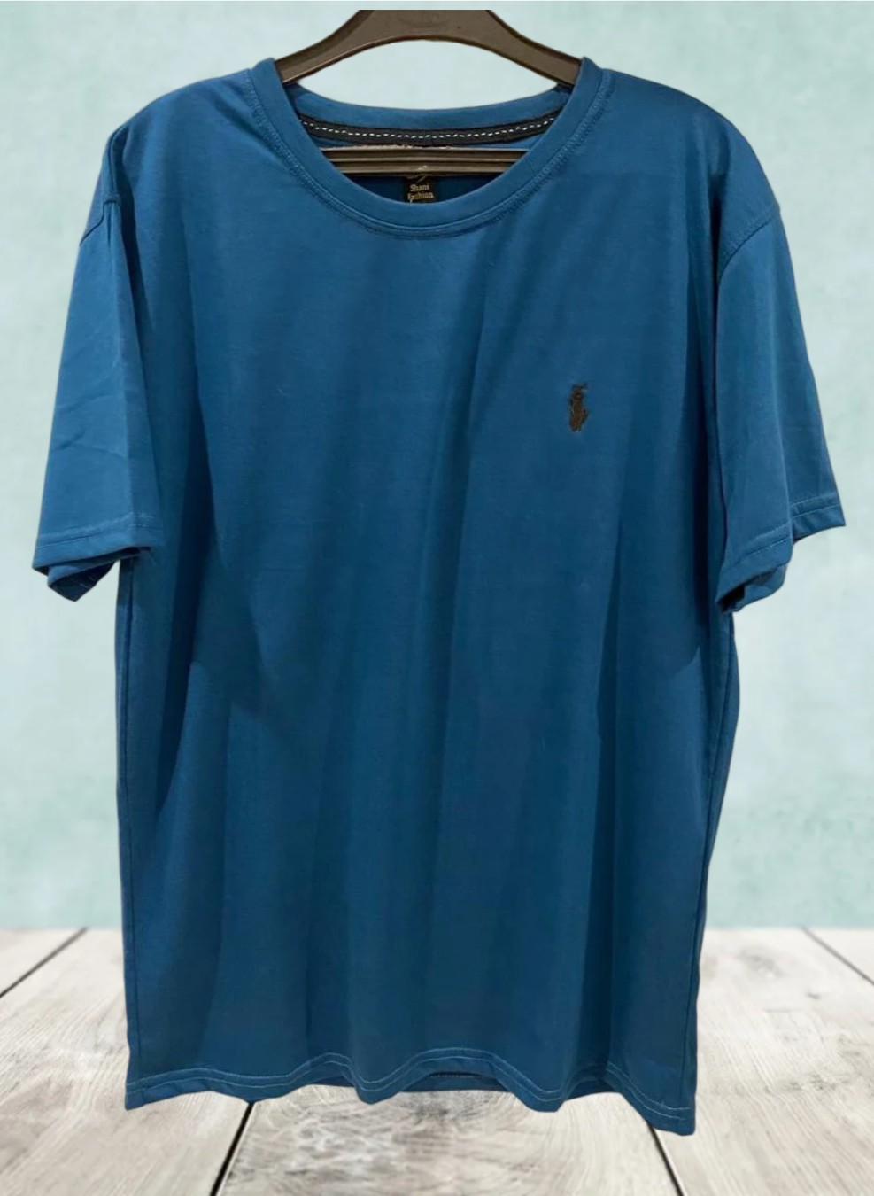Teal Green tshirt with emb logo MT-14