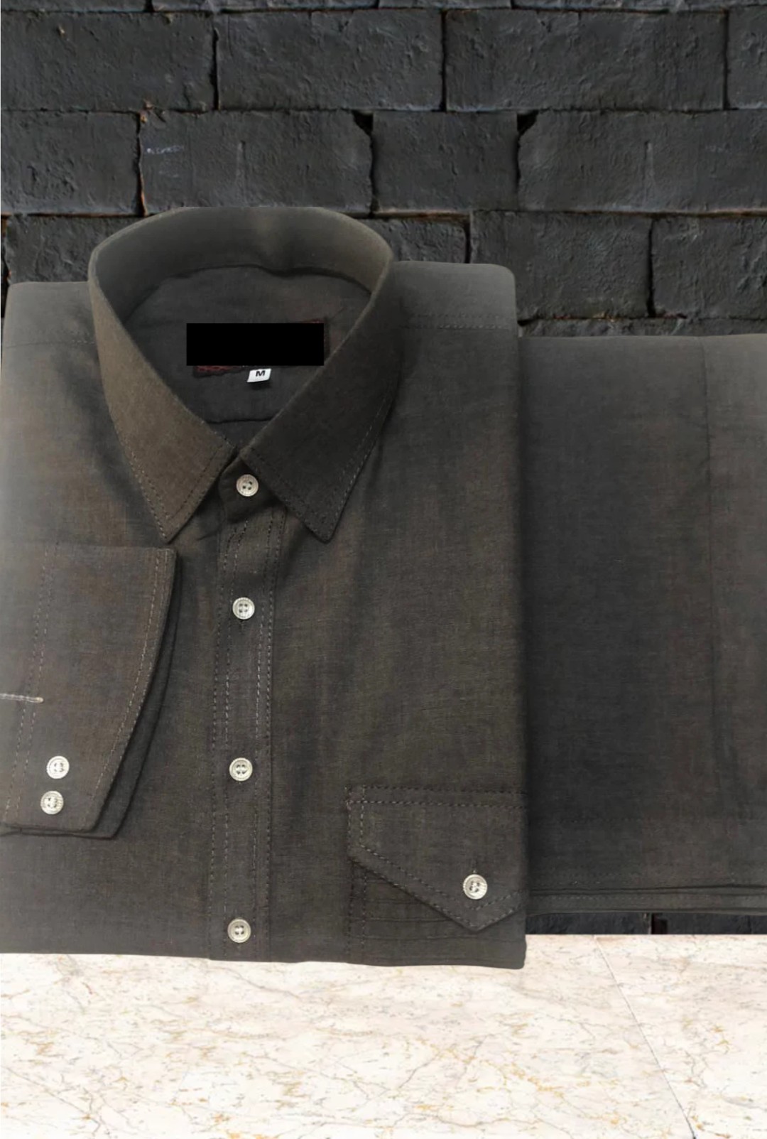 Blended Shalwar Kameez Brown MSS-1