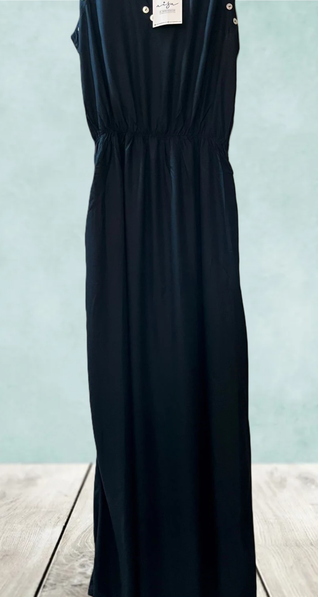 Black Sleeveless Maxi Dress WDS-1