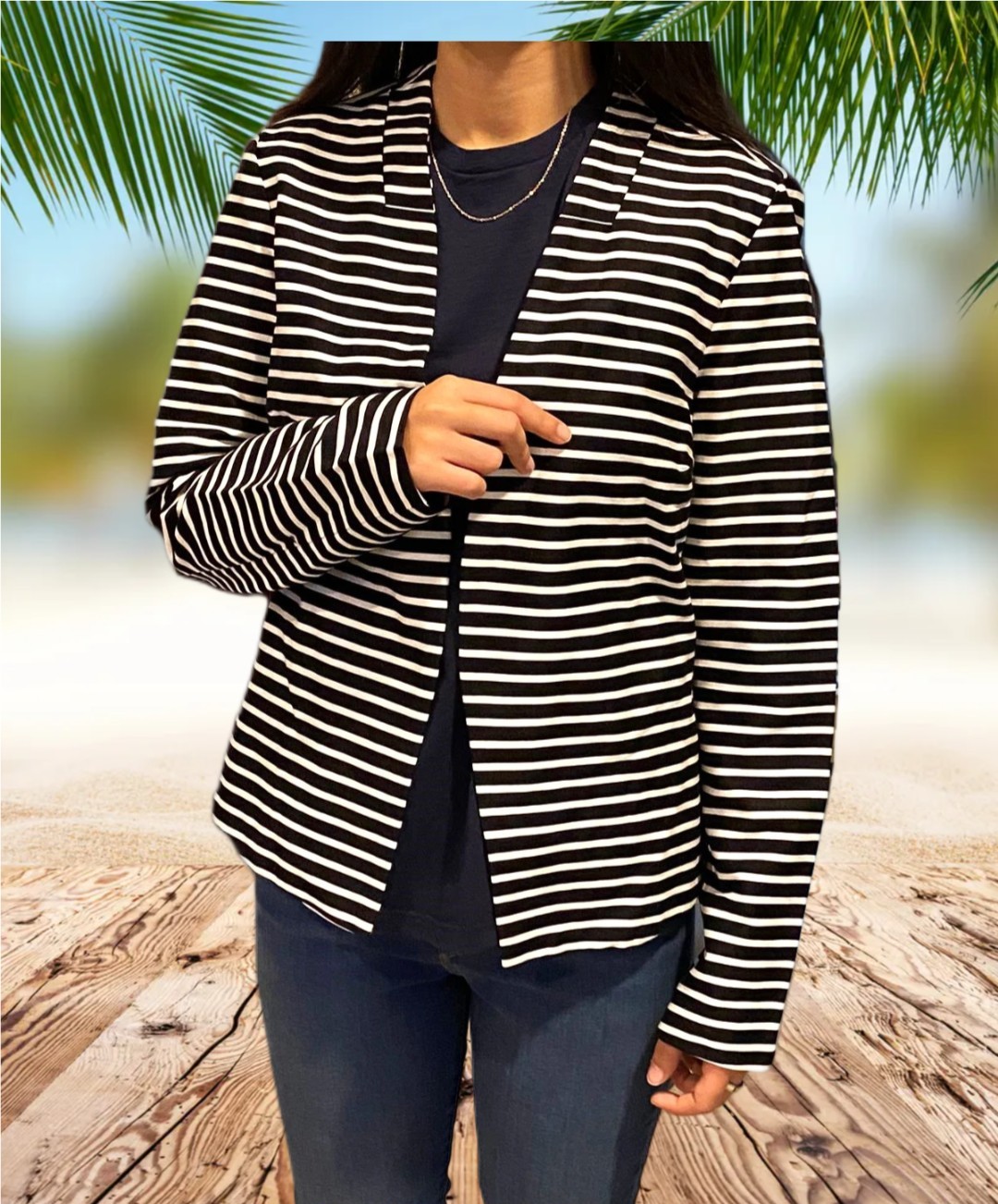 Blazer, Single Breasted, BLACK & WHITE (Blazer Only) WB-2