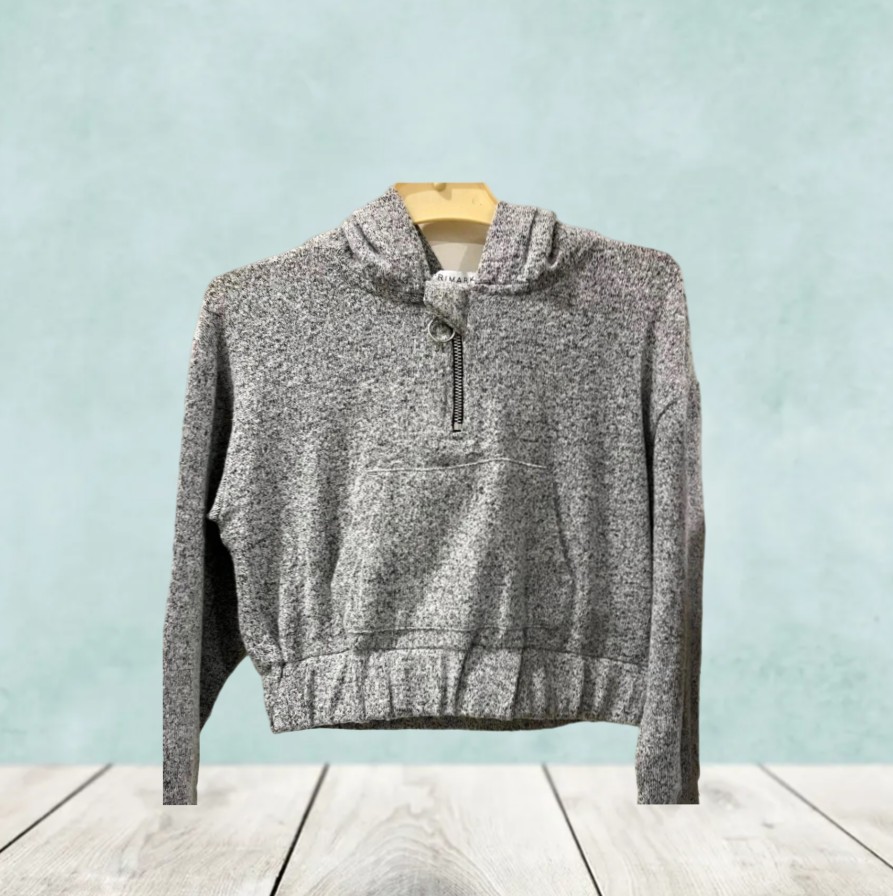 Grey Hoodie Pullover with YKK metal zipper GH-1