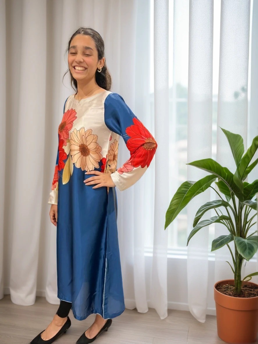 Floral Long Shirt 1 pc WS-4