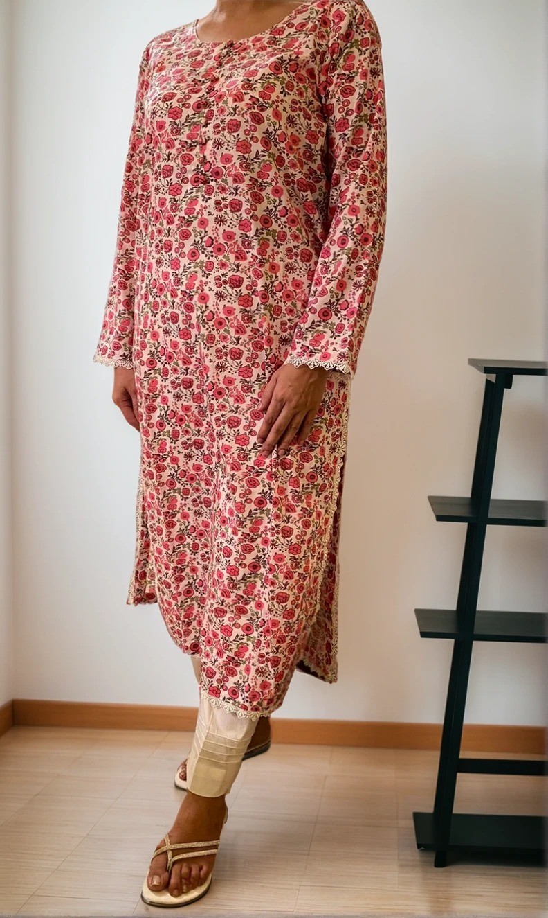 Baby Pink Floral Shirt 1 pc WR-014