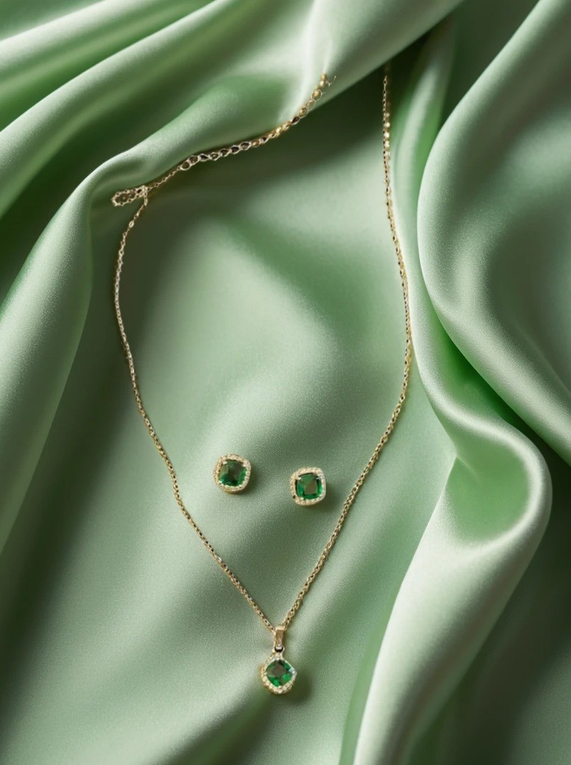Emerald Jewelry Set NL-6
