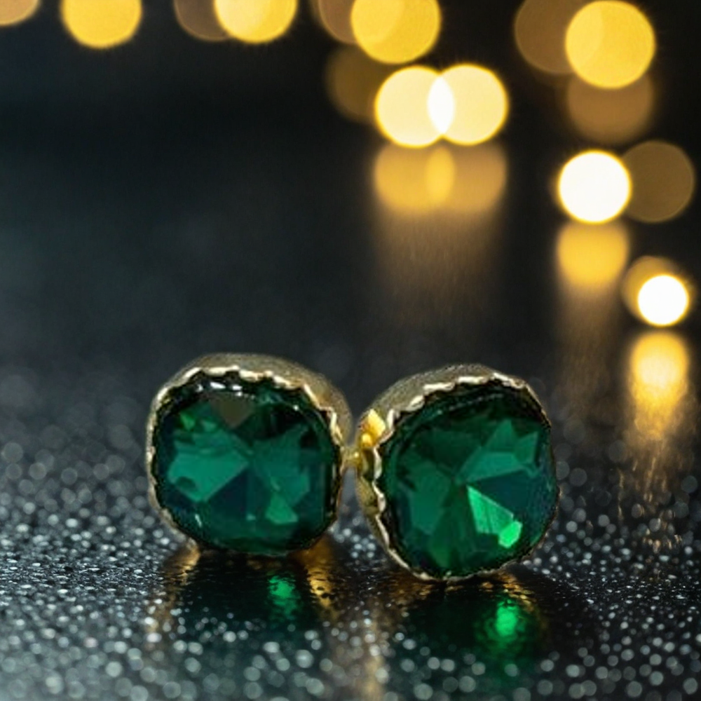 Elegant Green Stud Earrings ER-10