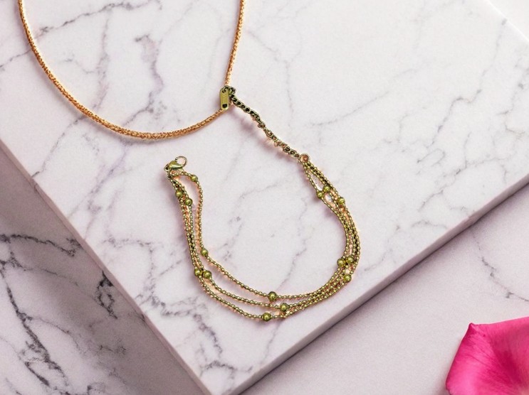 Golden Bead Necklace BR-10