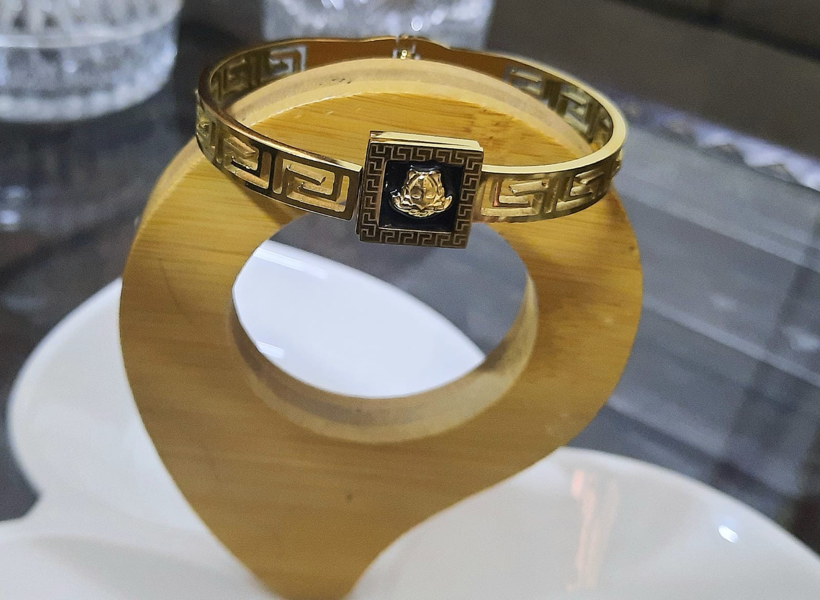 Greek Key Gold Bracelet BR-42