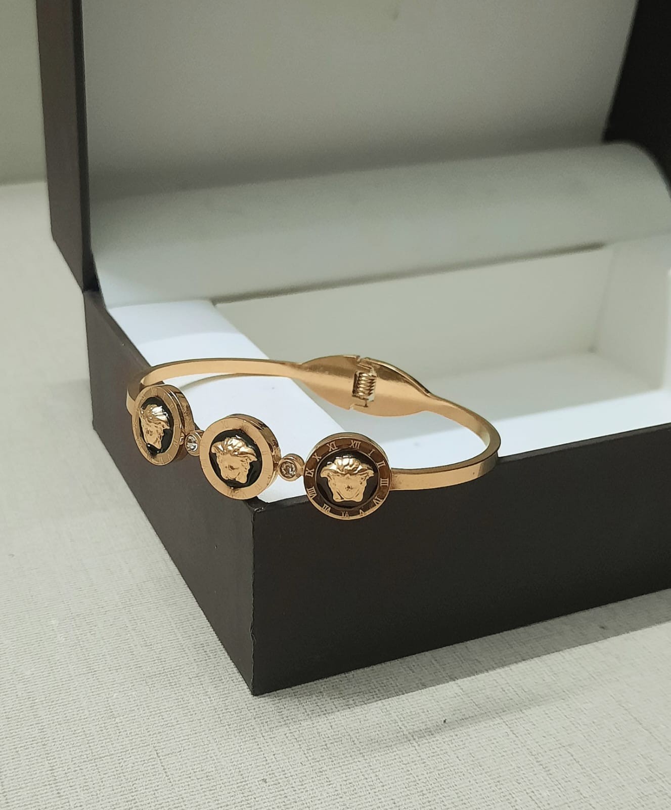 Gold-Plated Medusa Head Bracelet BR-44