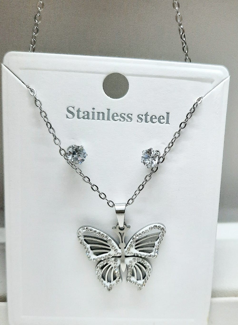 Butterfly Stainless Steel Jewelry Set NL-24