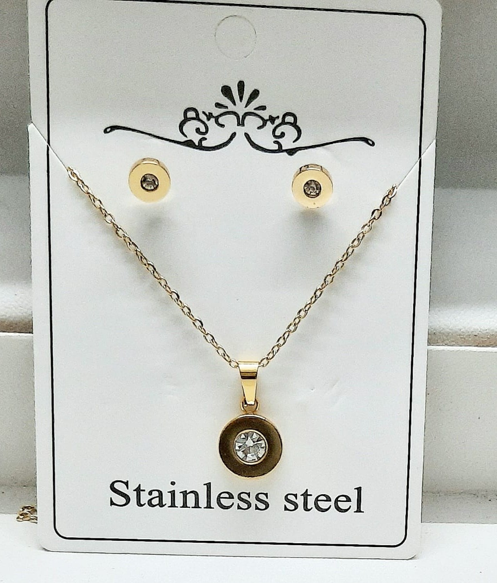 Gold Stainless Steel Jewelry Set NL-30