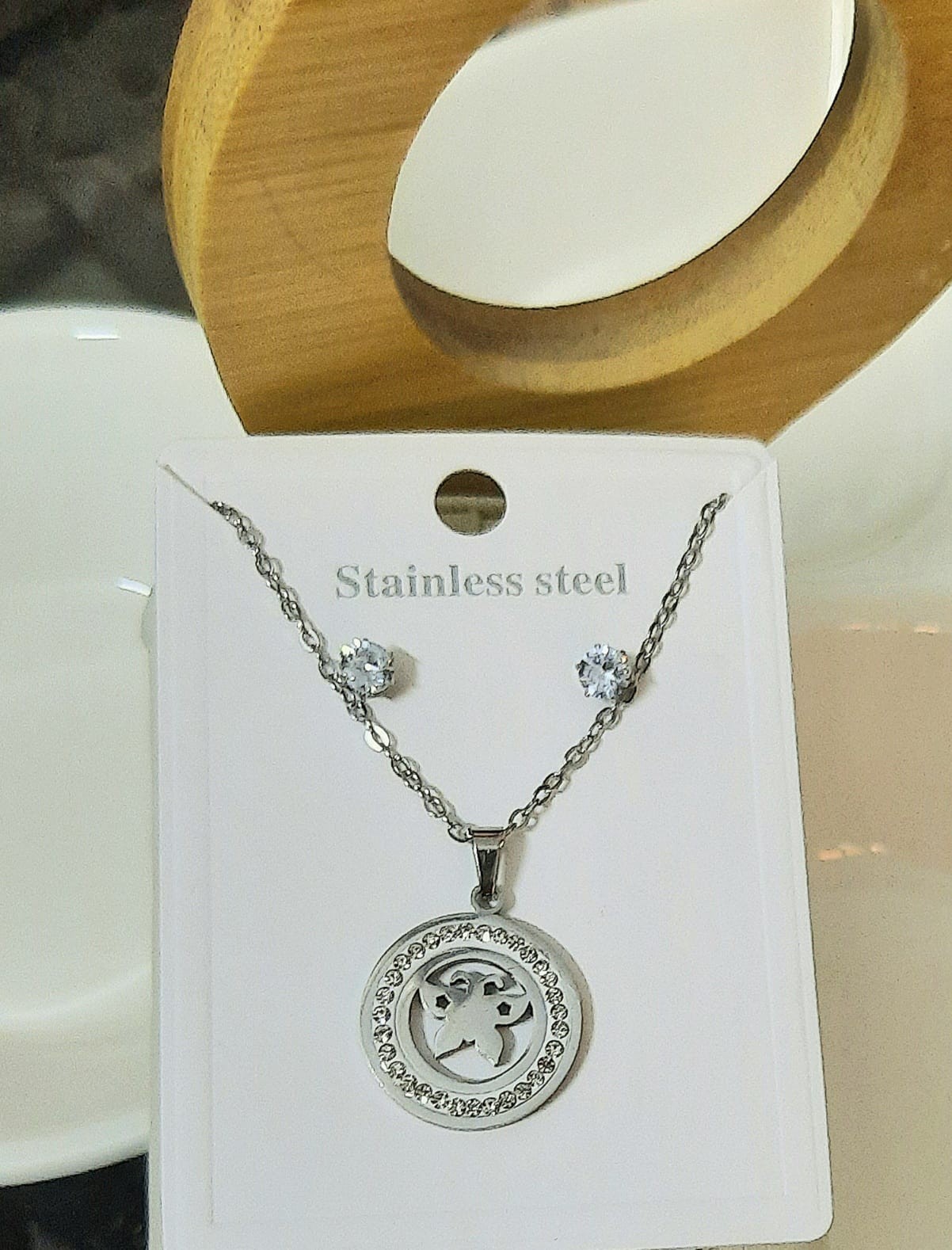 Stainless Steel Pendant Necklace Set NL-37
