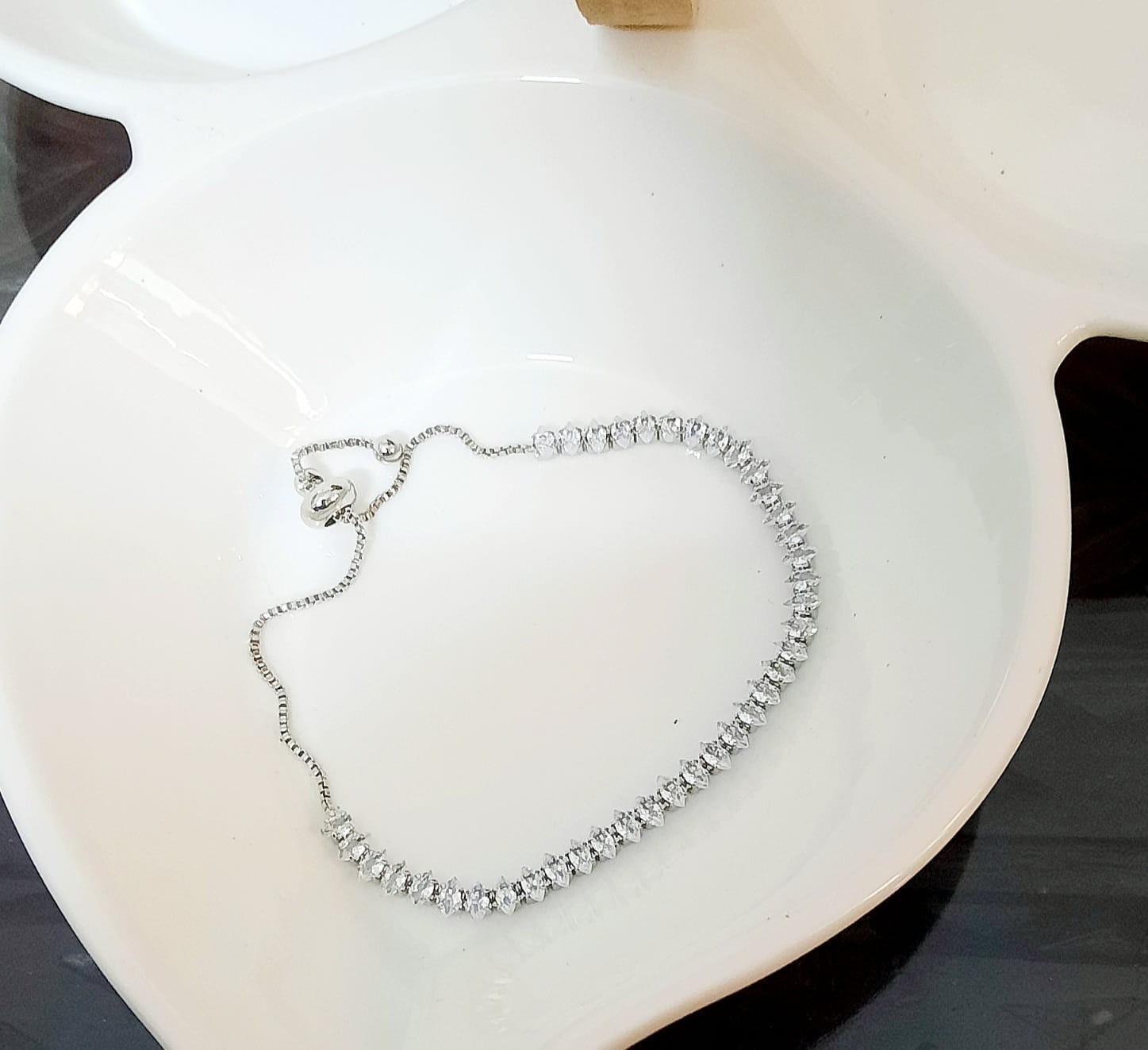 Silver zarquon adjustable braceletBR-19