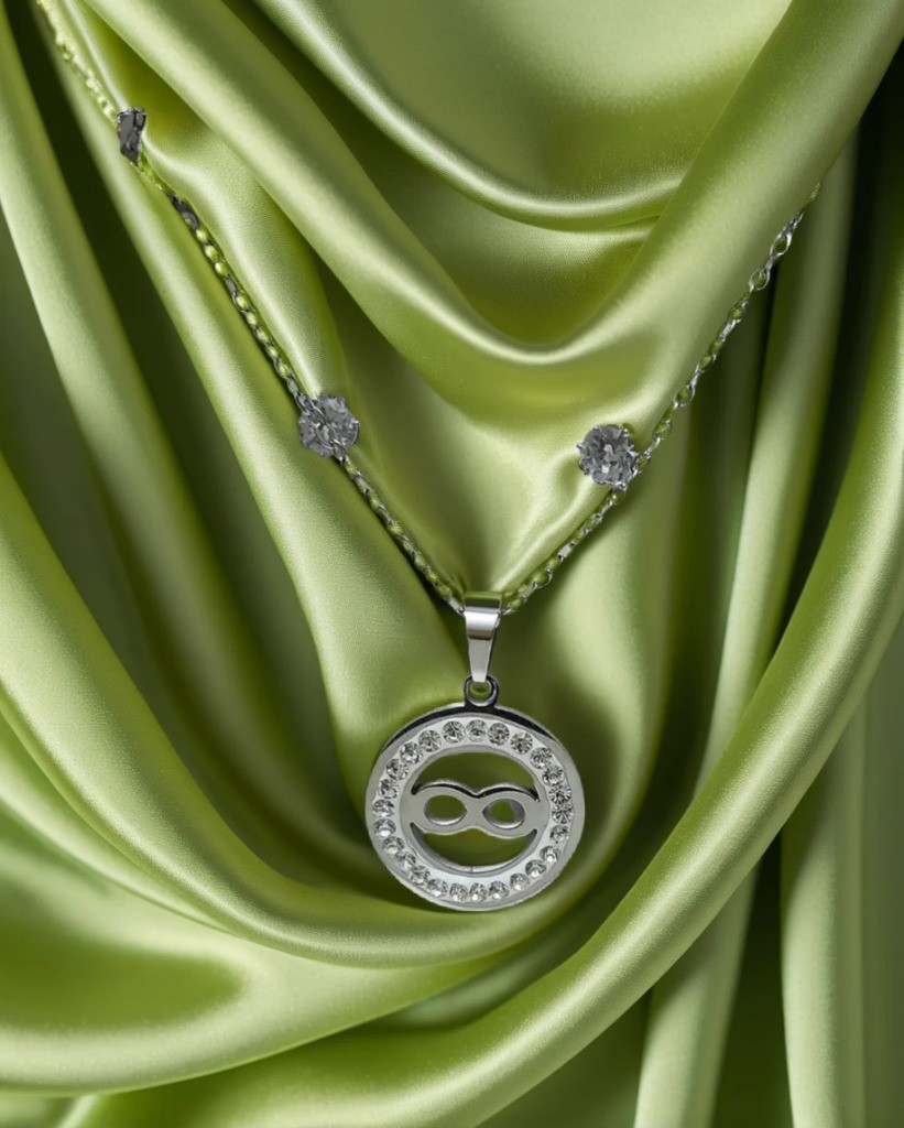 Stainless Steel Infinity Pendant Necklace Set NL-23