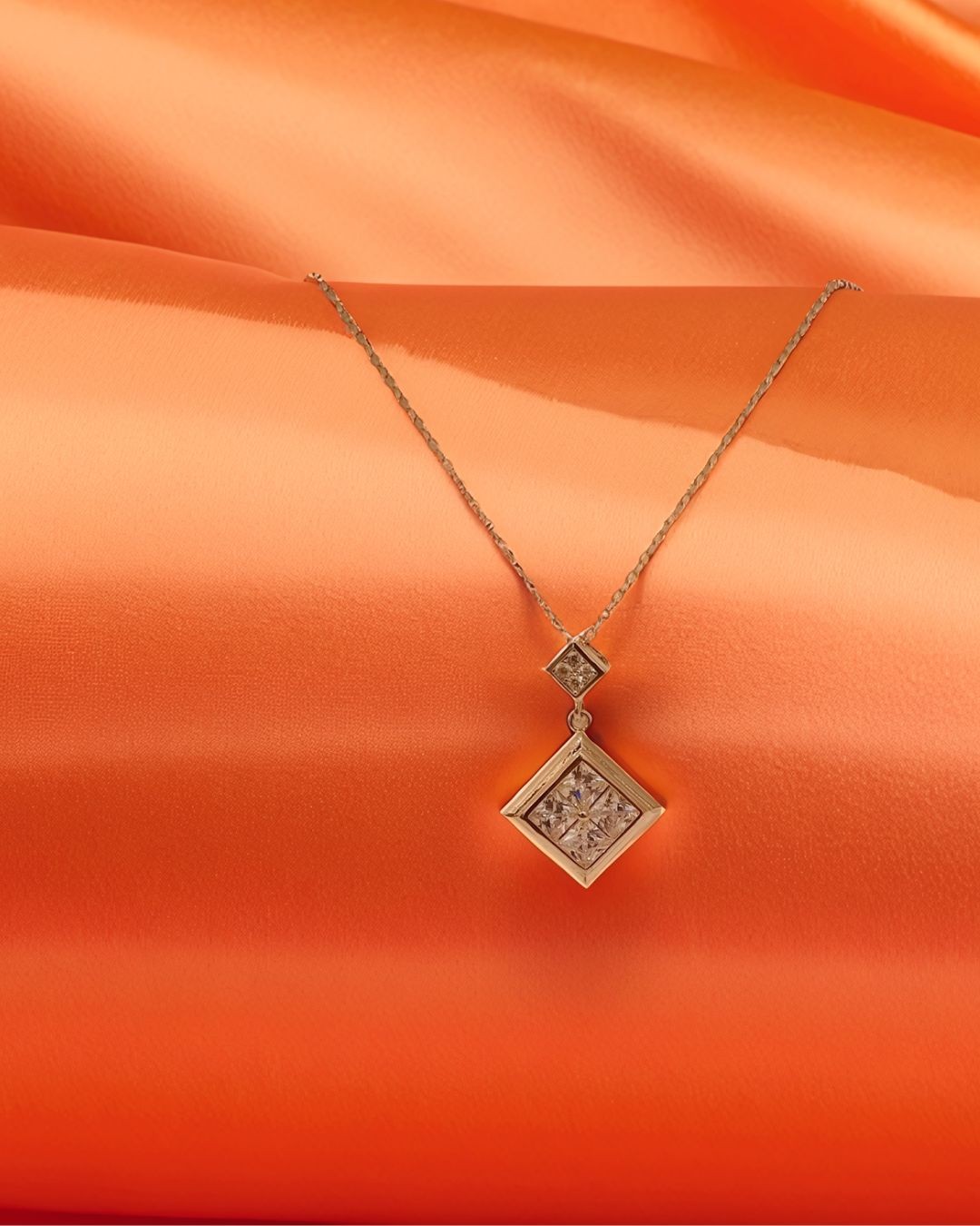 Elegant Square Pendant Necklace NL-89