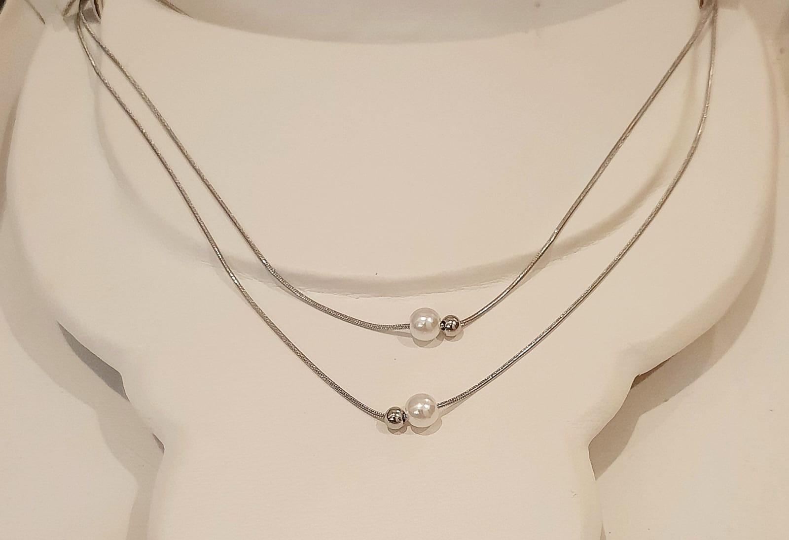 Double Layer Pearl Necklace NL-83