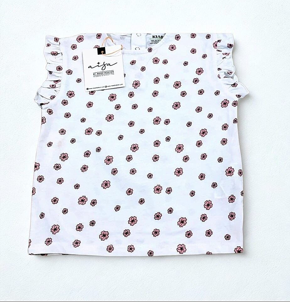 Girls' Floral Patterned Sleeveless Top GT-37