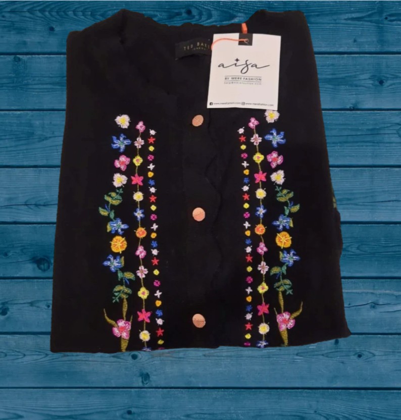 Embroidered Floral Women's Cardigan LS-3
