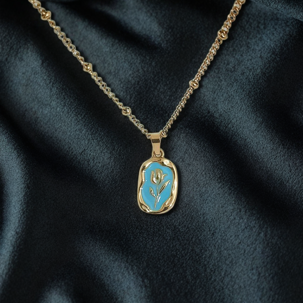Golden Pendant Necklace NL-93