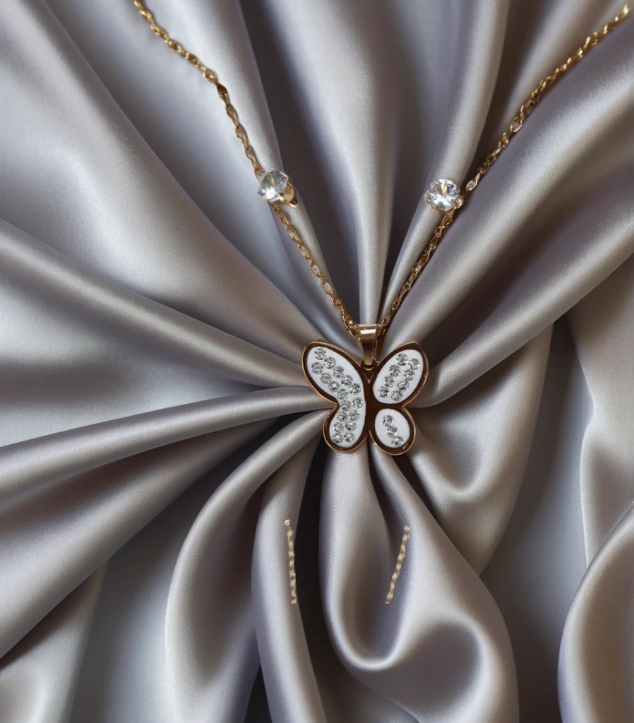 Butterfly Pendant Necklace Set NL-36