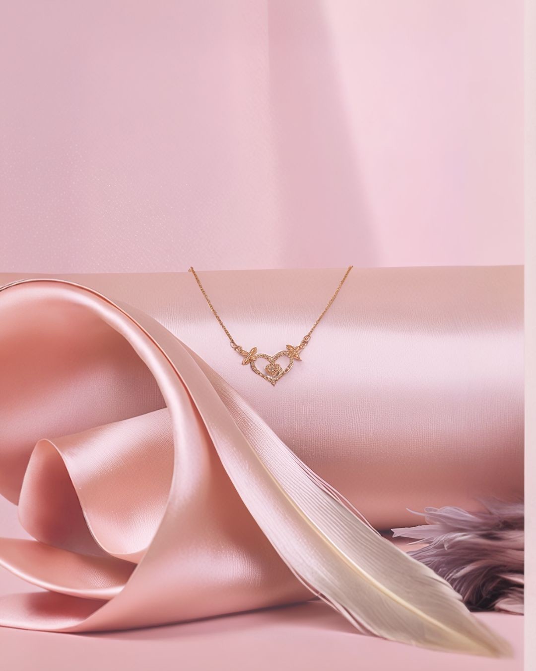 Elegant Heart Pendant Necklace NL-82