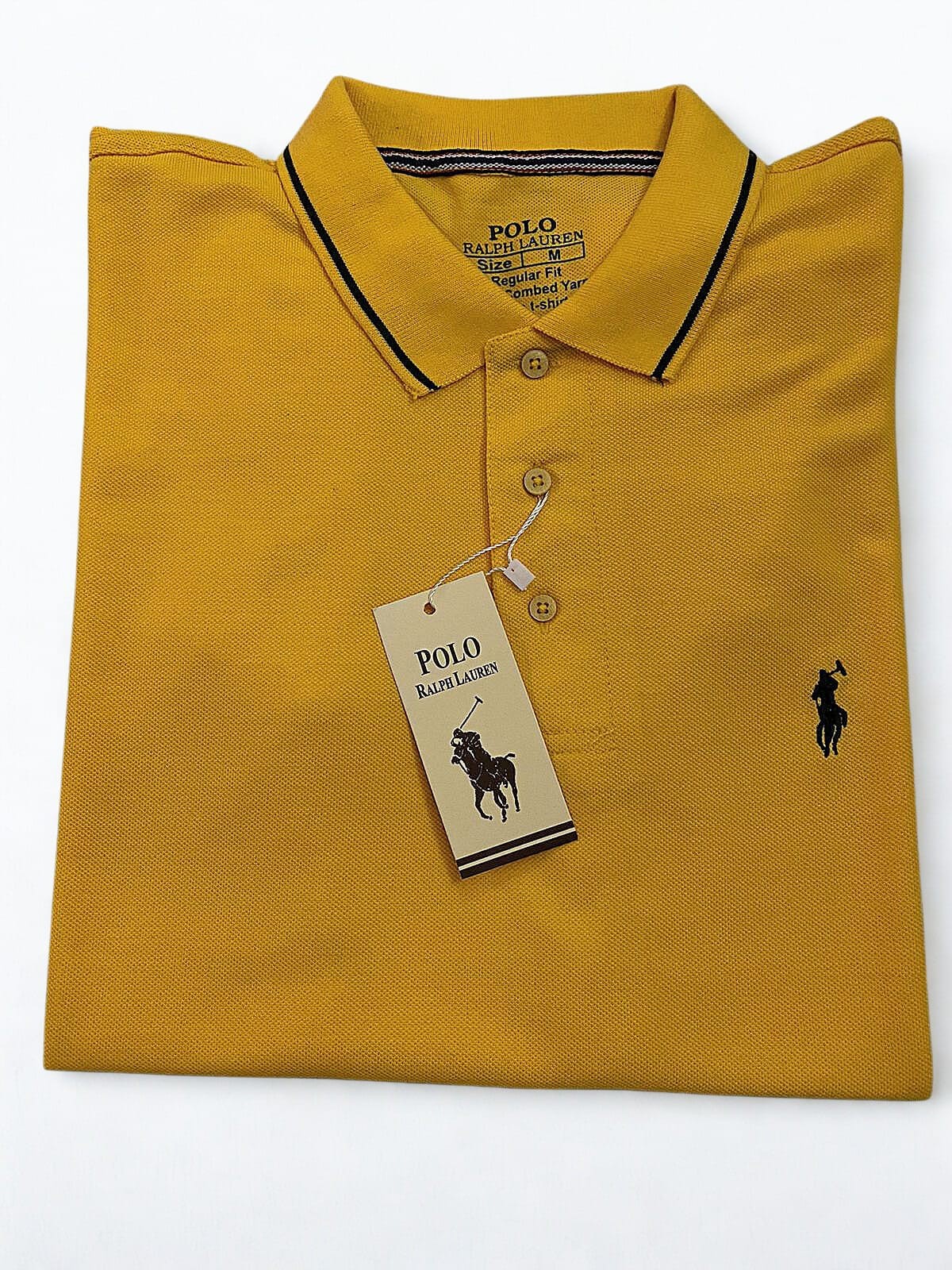 Old Gold Polo shirt with emb logo MT-21
