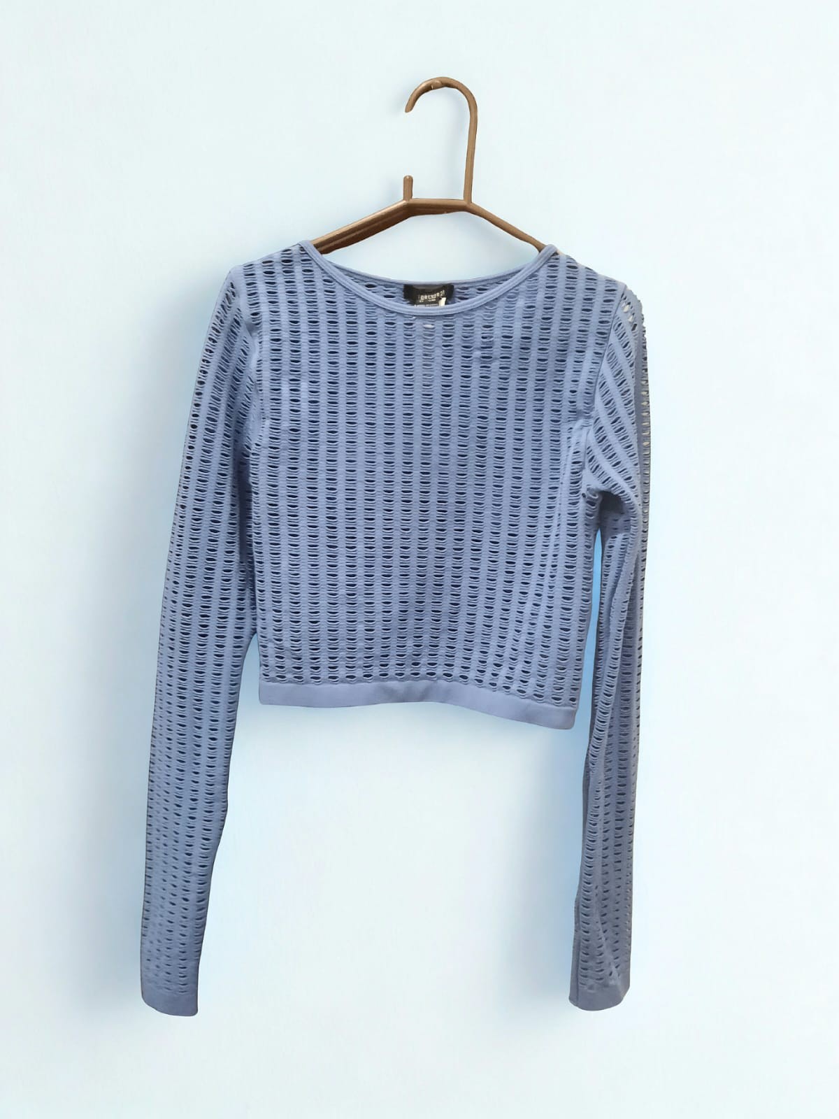 Blue Knitted Mesh Top GT-1