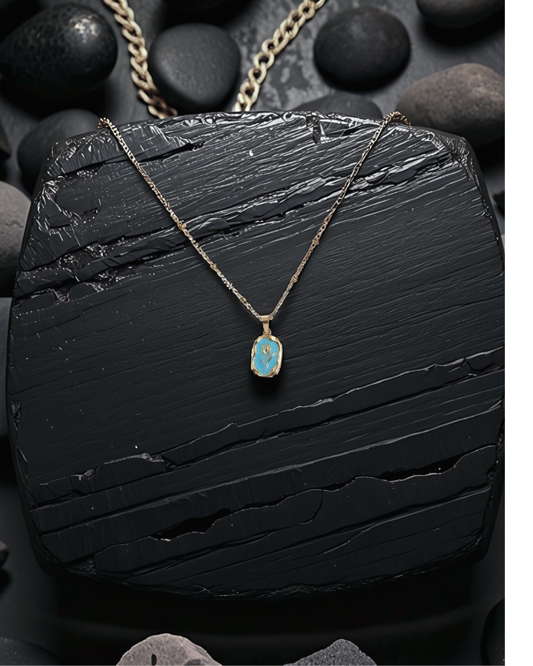 Golden Pendant Necklace NL-93