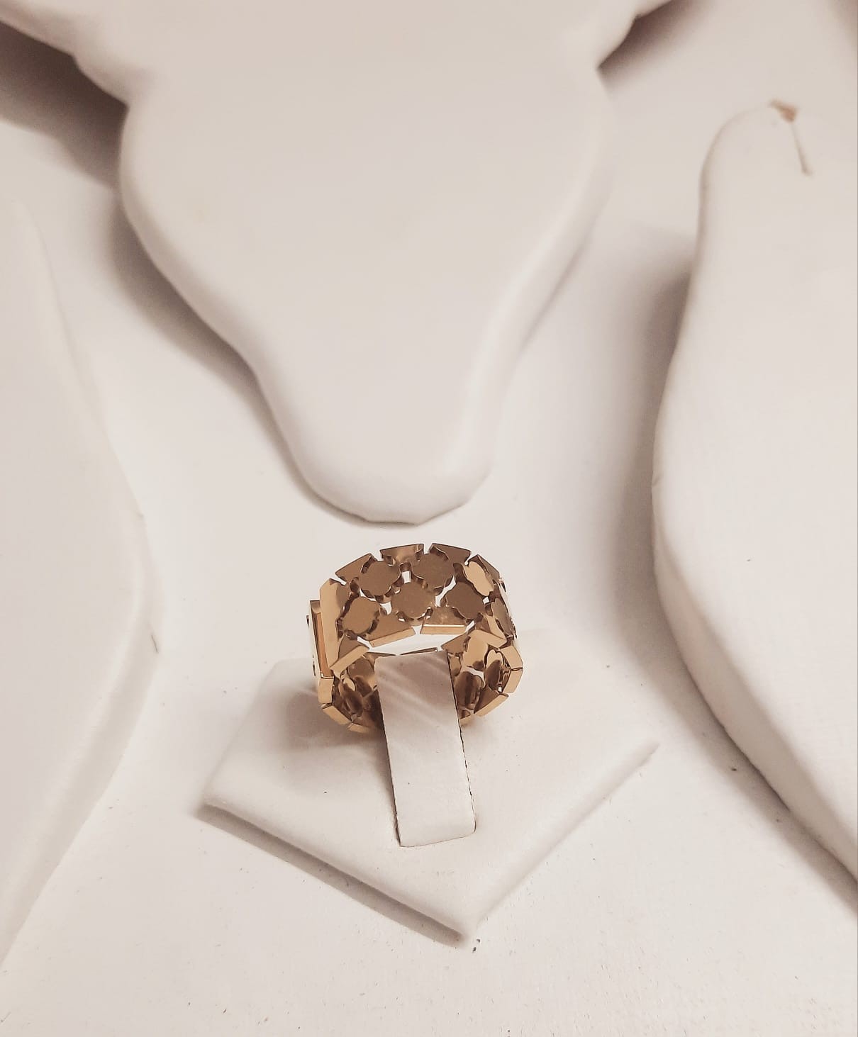 Gold Geometric Pattern Ring RNG-40