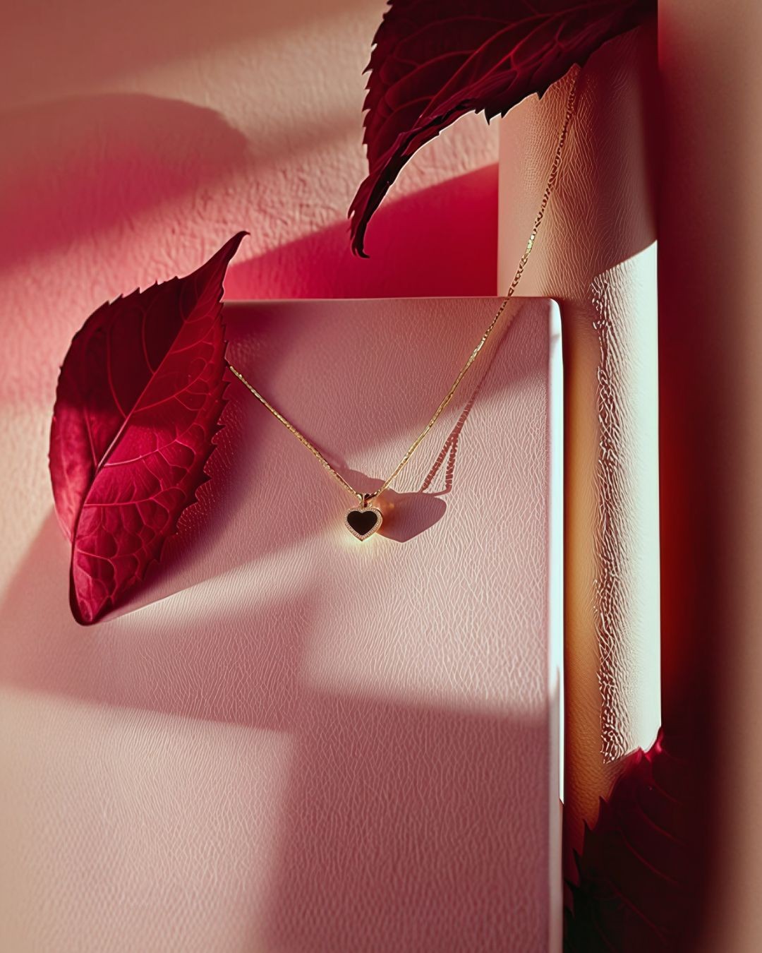 Gold Heart Pendant Necklace NL-71