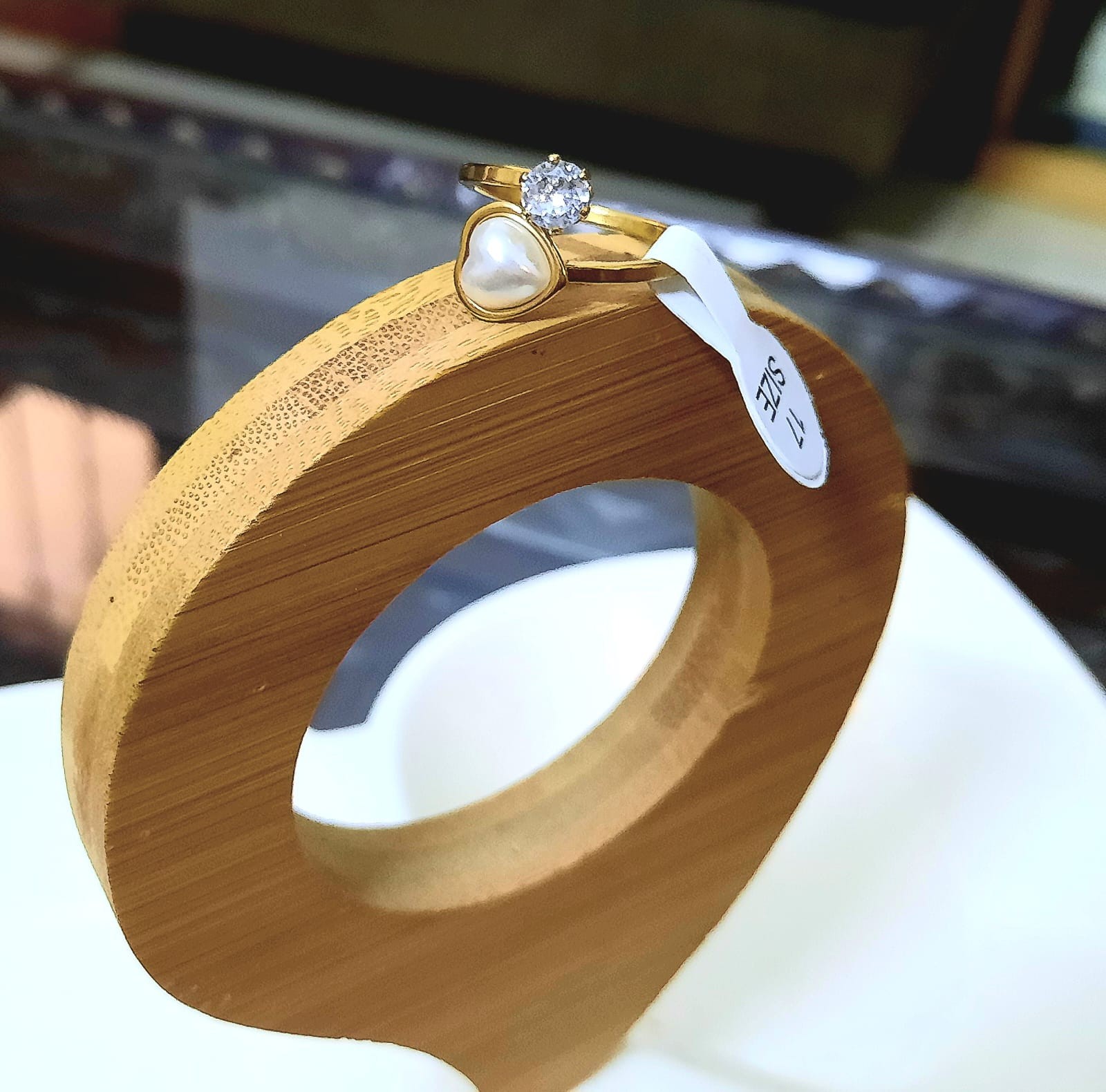 Elegant Pearl and Diamond Ring RNG-13