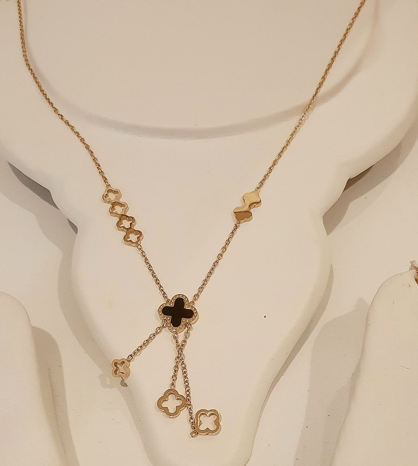 Elegant Gold Clover Necklace NL-74