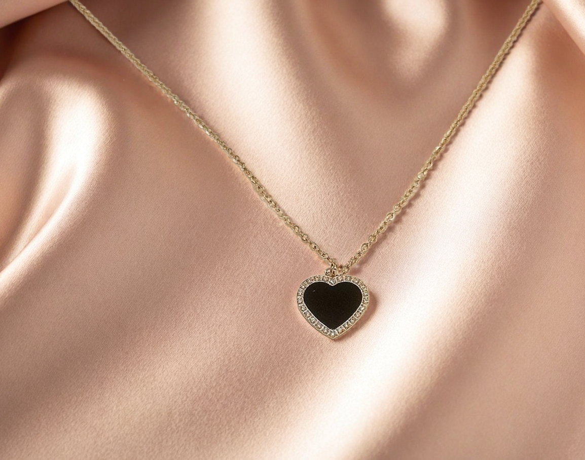 Gold Heart Pendant Necklace NL-71
