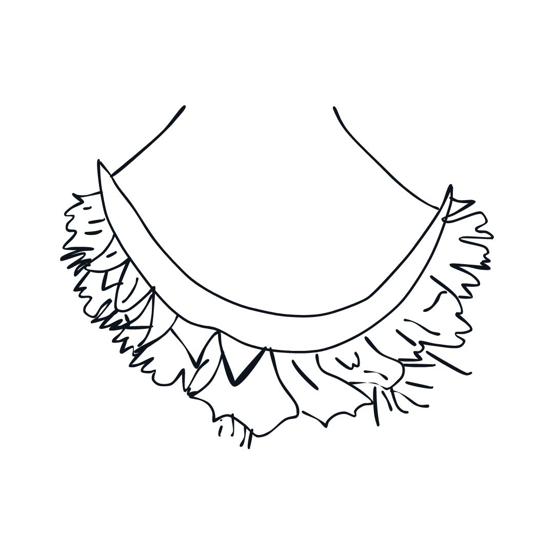 Collier en cuir et plumes