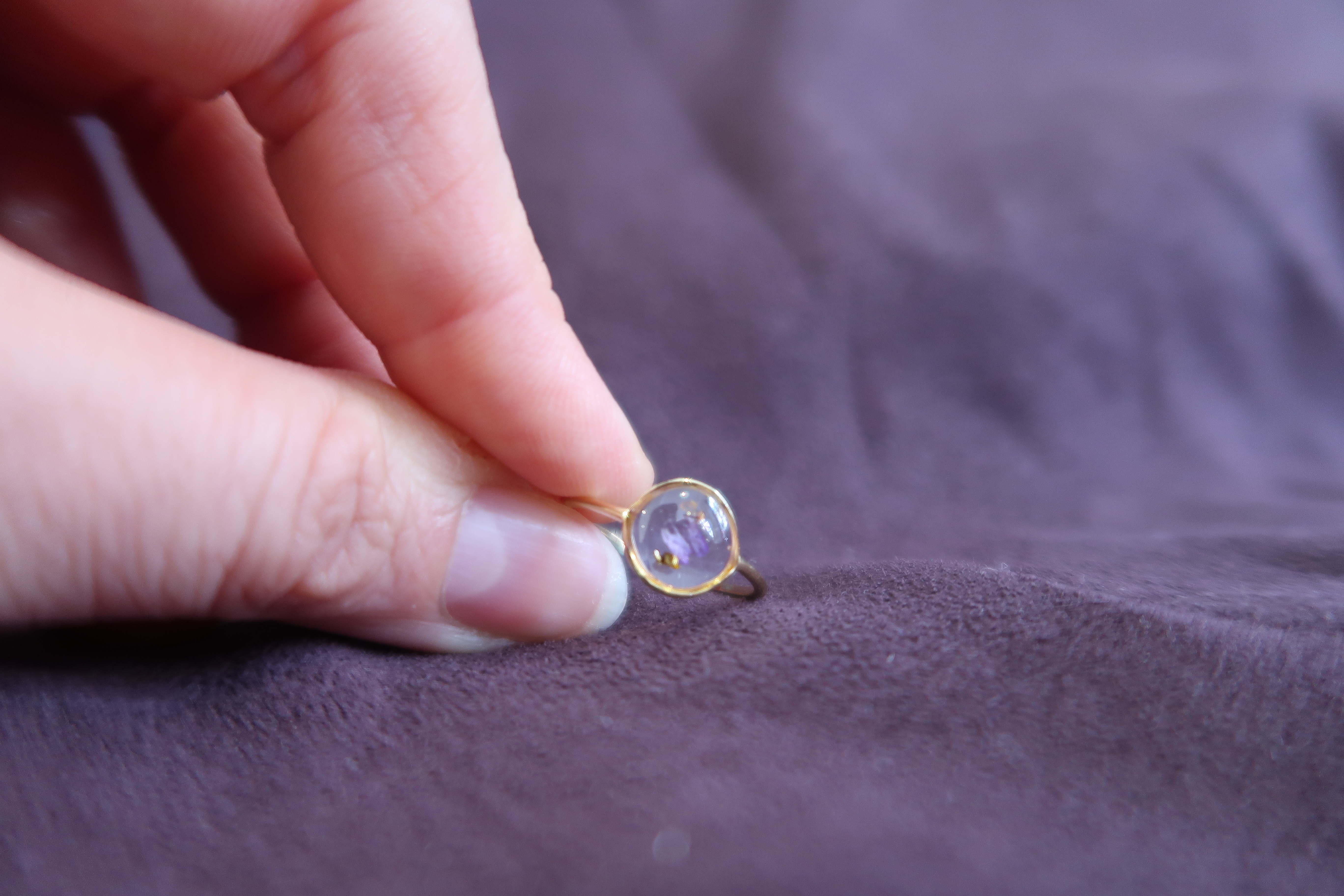 Bague Bulle pétale t.55