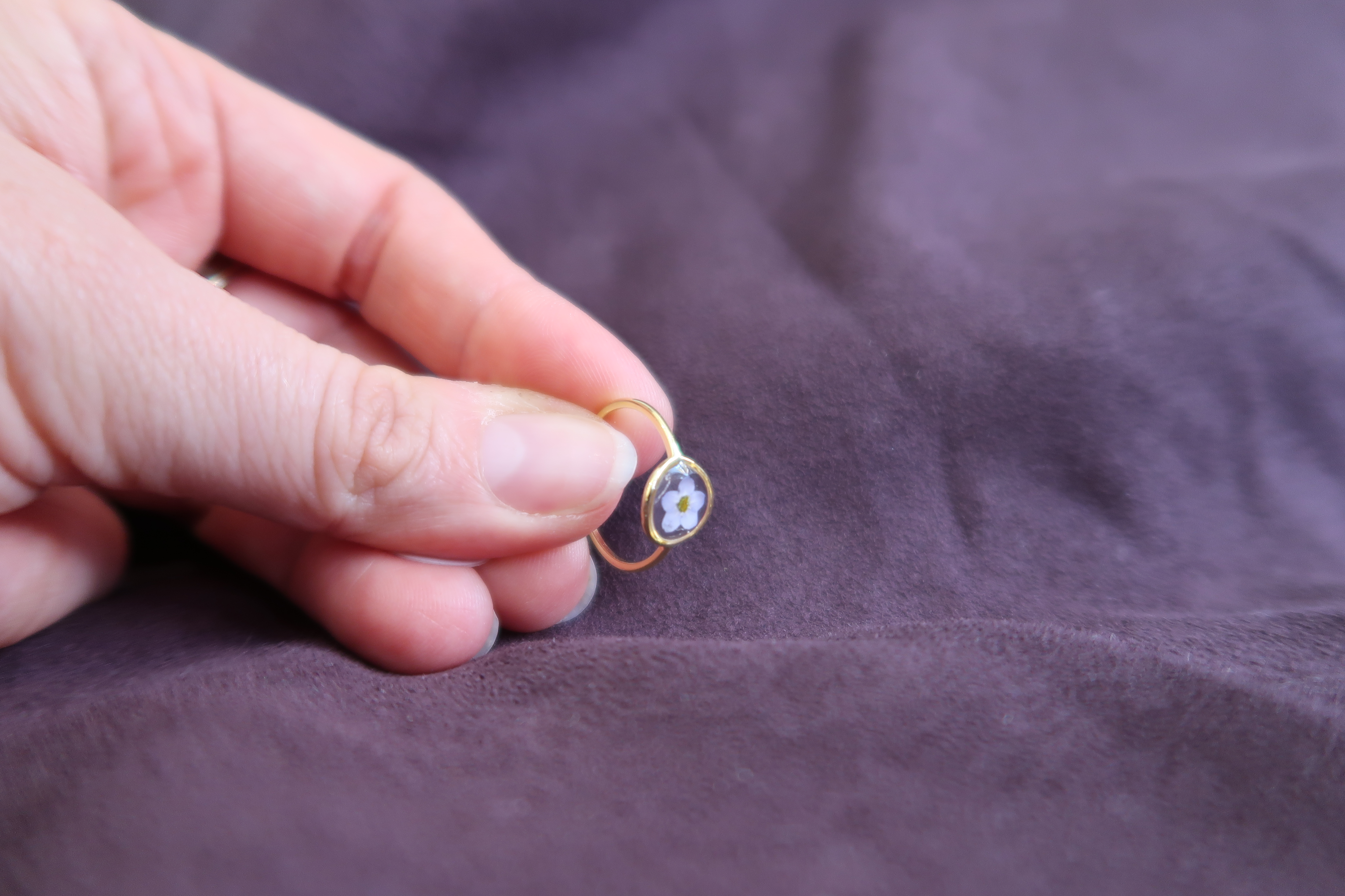 Bague Bulle Myosotis 52