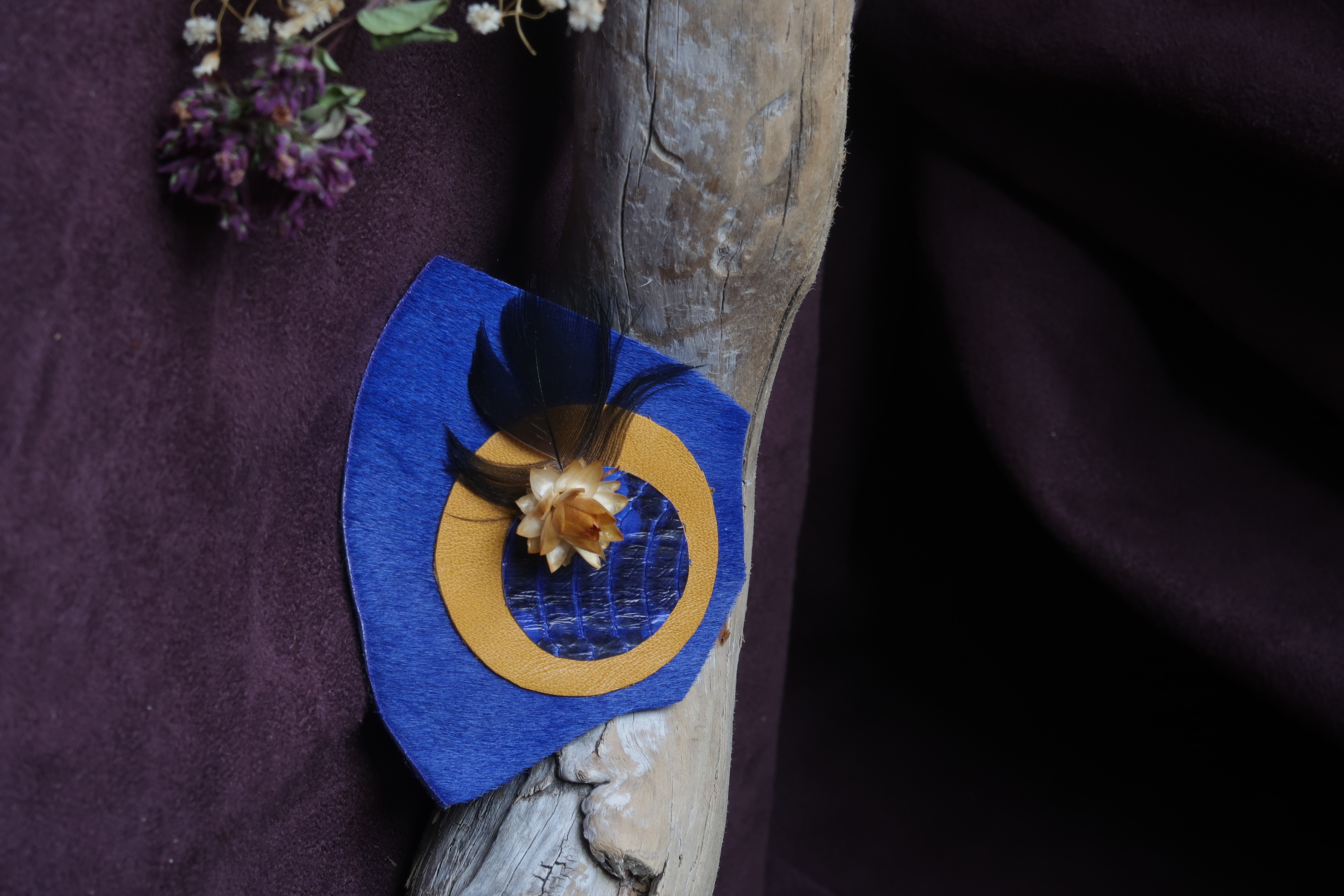 Broche Au Revoir Été bleu klein