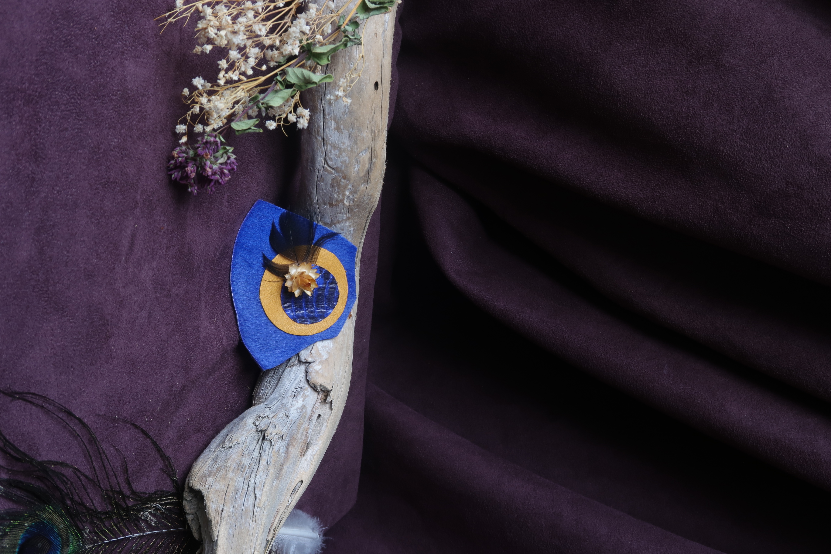 Broche Au Revoir Été bleu klein