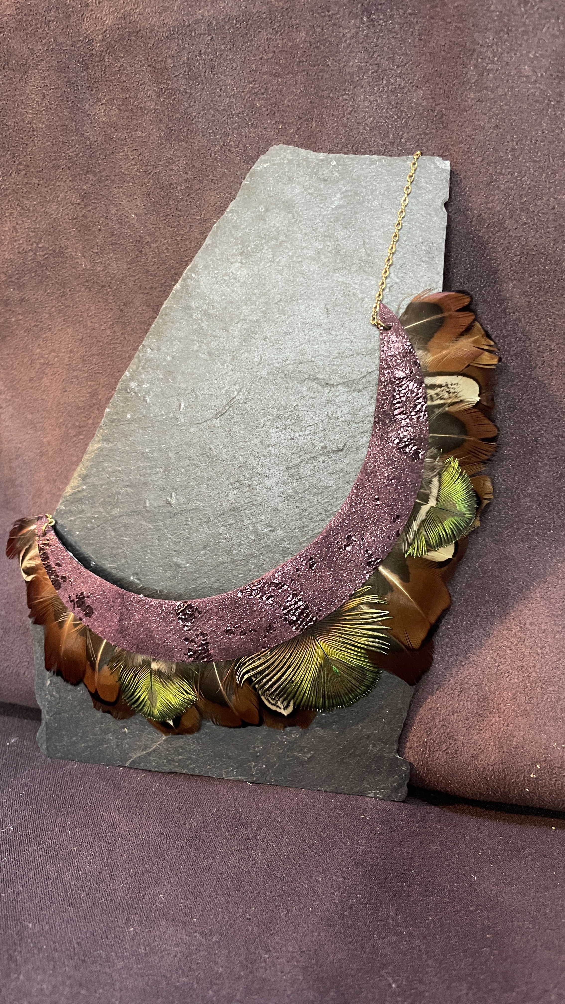 Collier Sourire violet gold