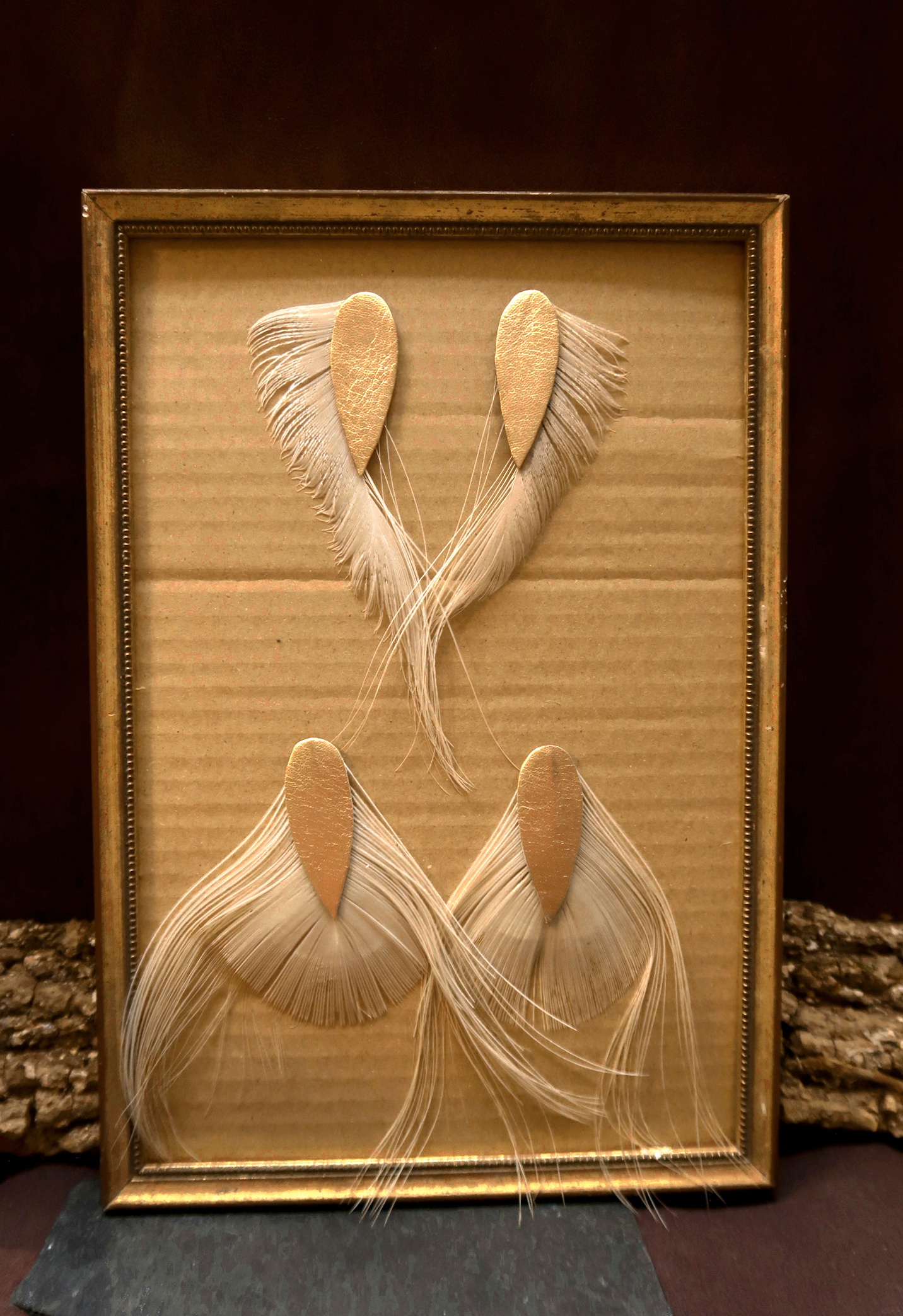 Boucles Birdilles Paon blanc