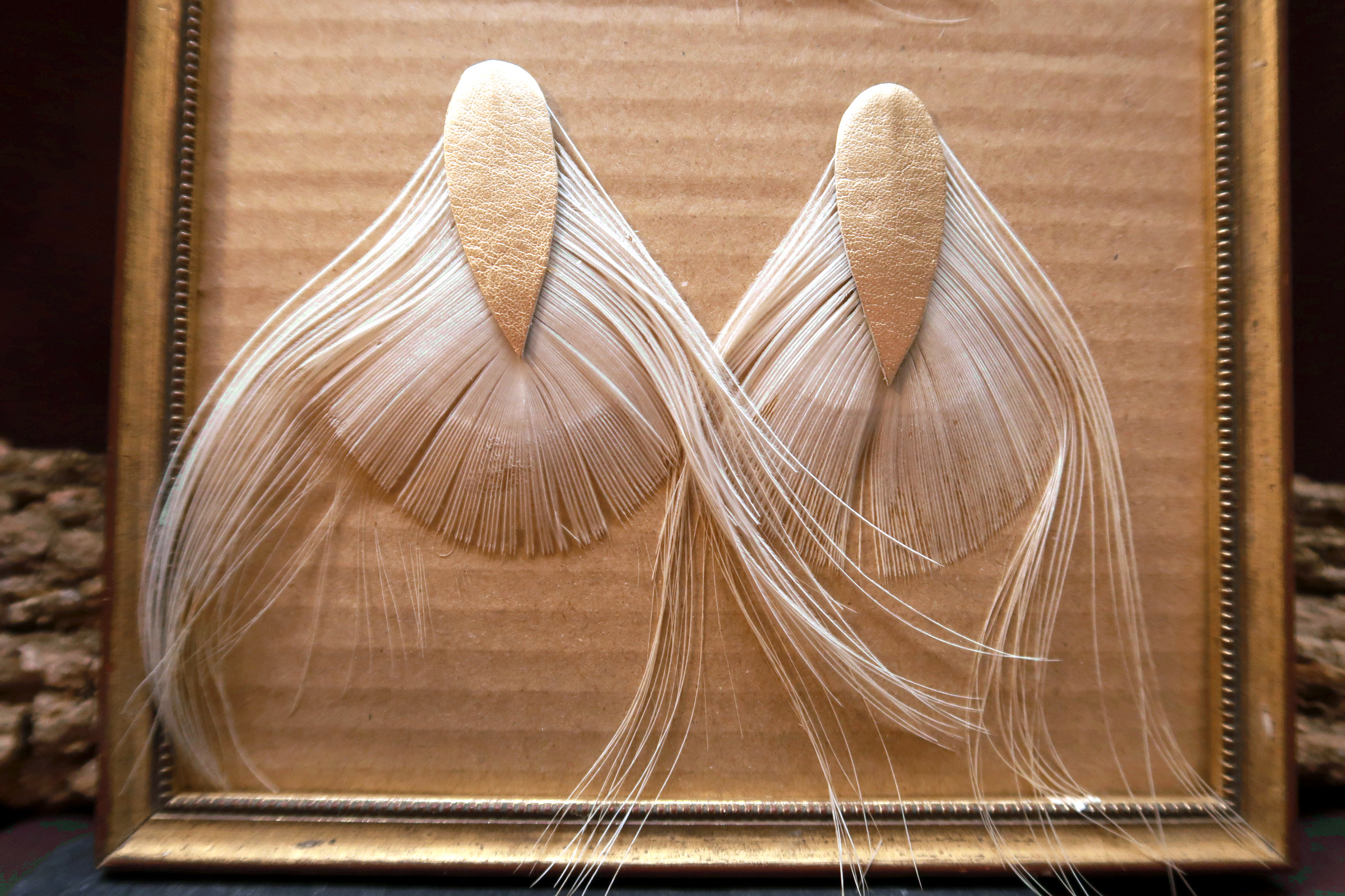 Boucles Birdilles Paon blanc