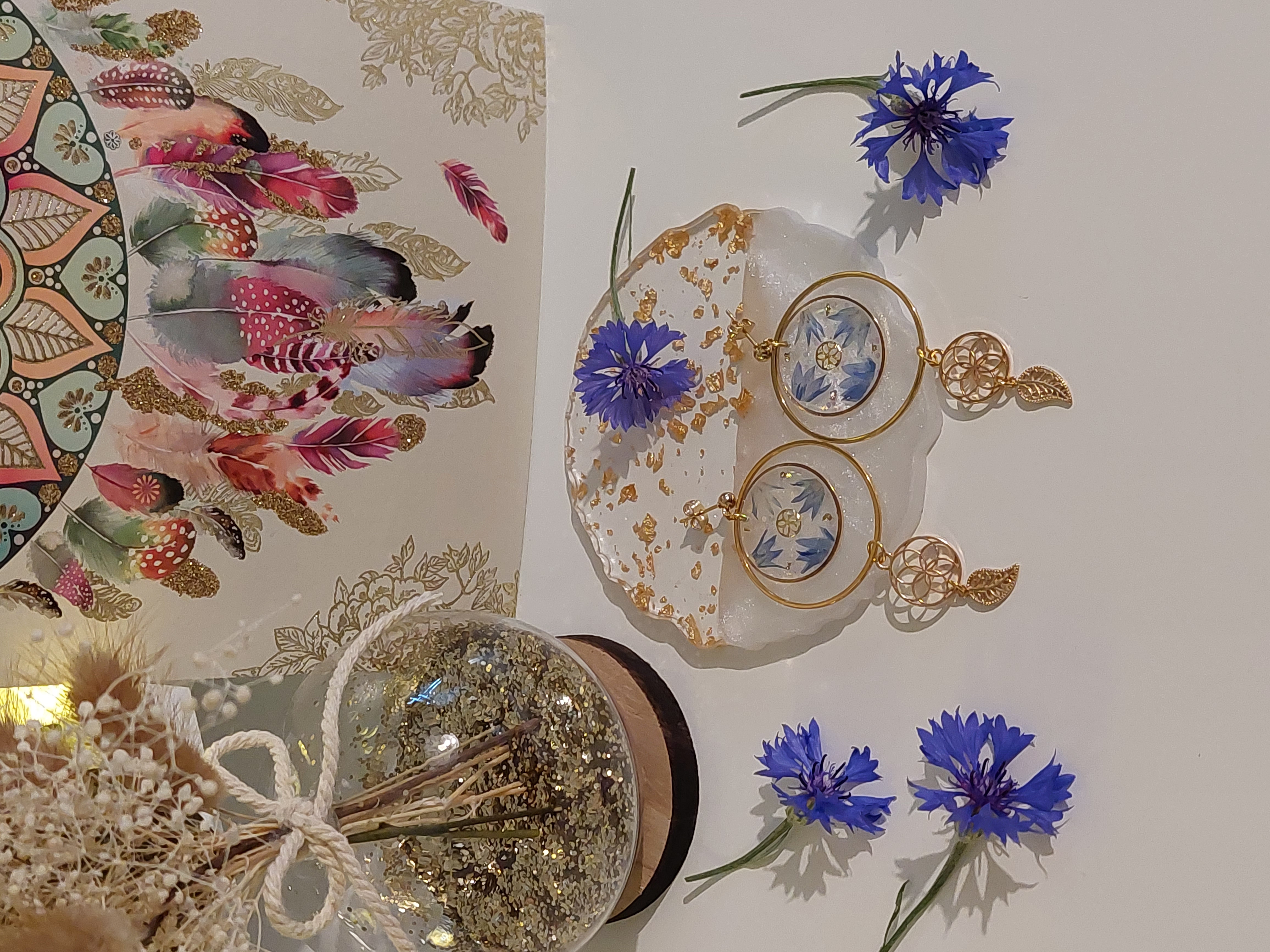 Boucles d'oreilles collection "Rêve Bleu"