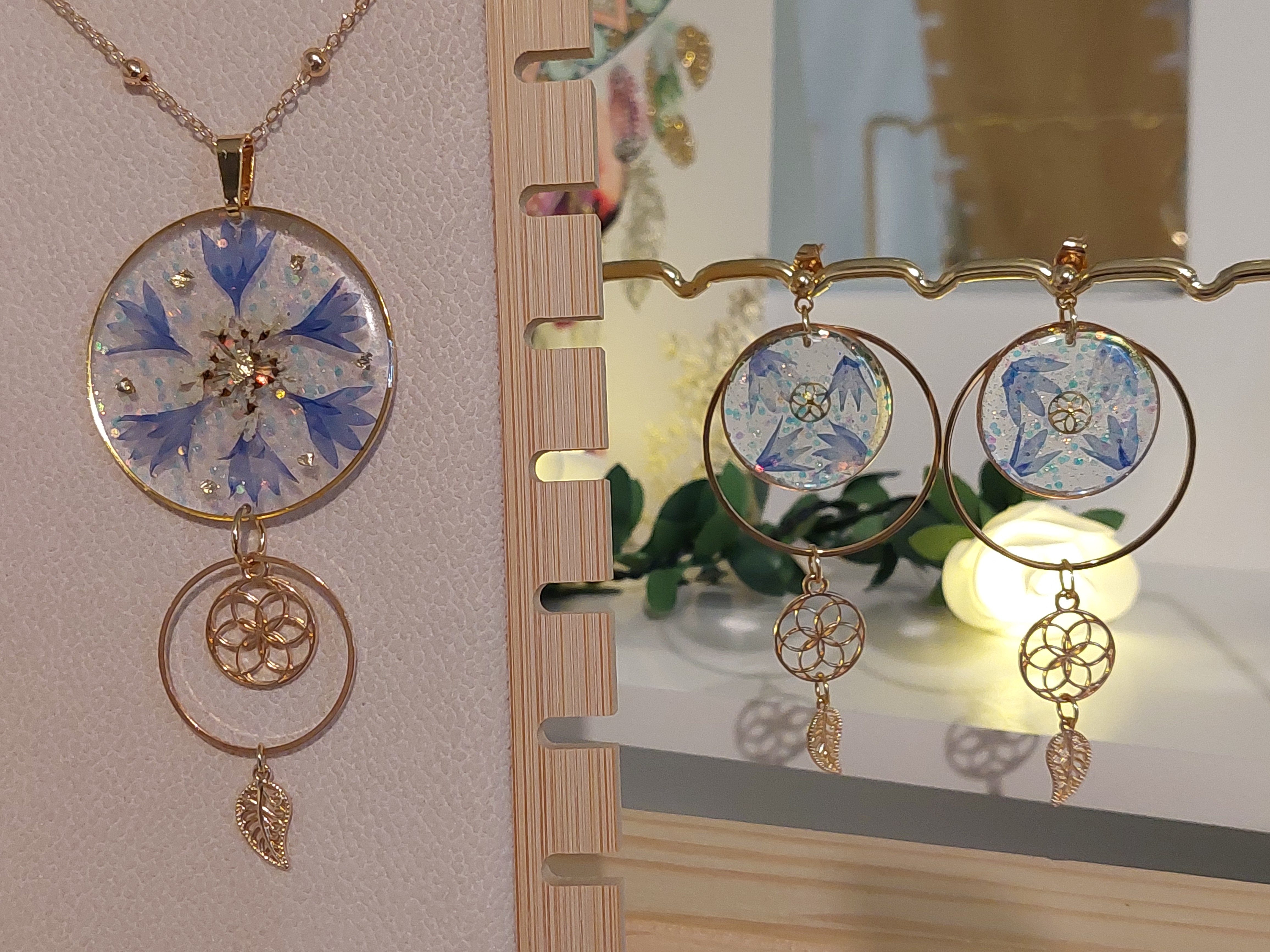 Boucles d'oreilles collection "Rêve Bleu"