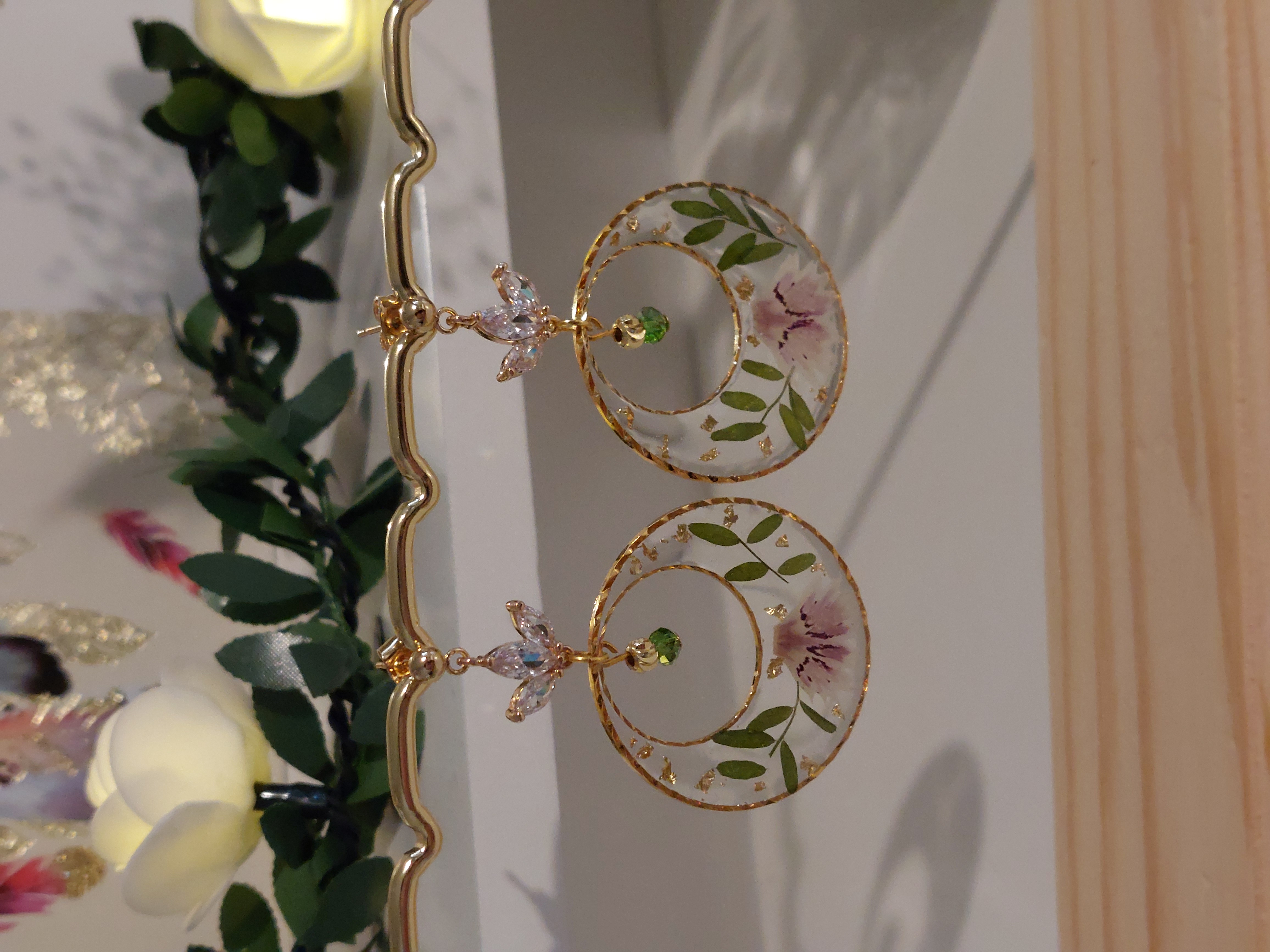 Boucles d'oreilles "Oeillet Sublimé"