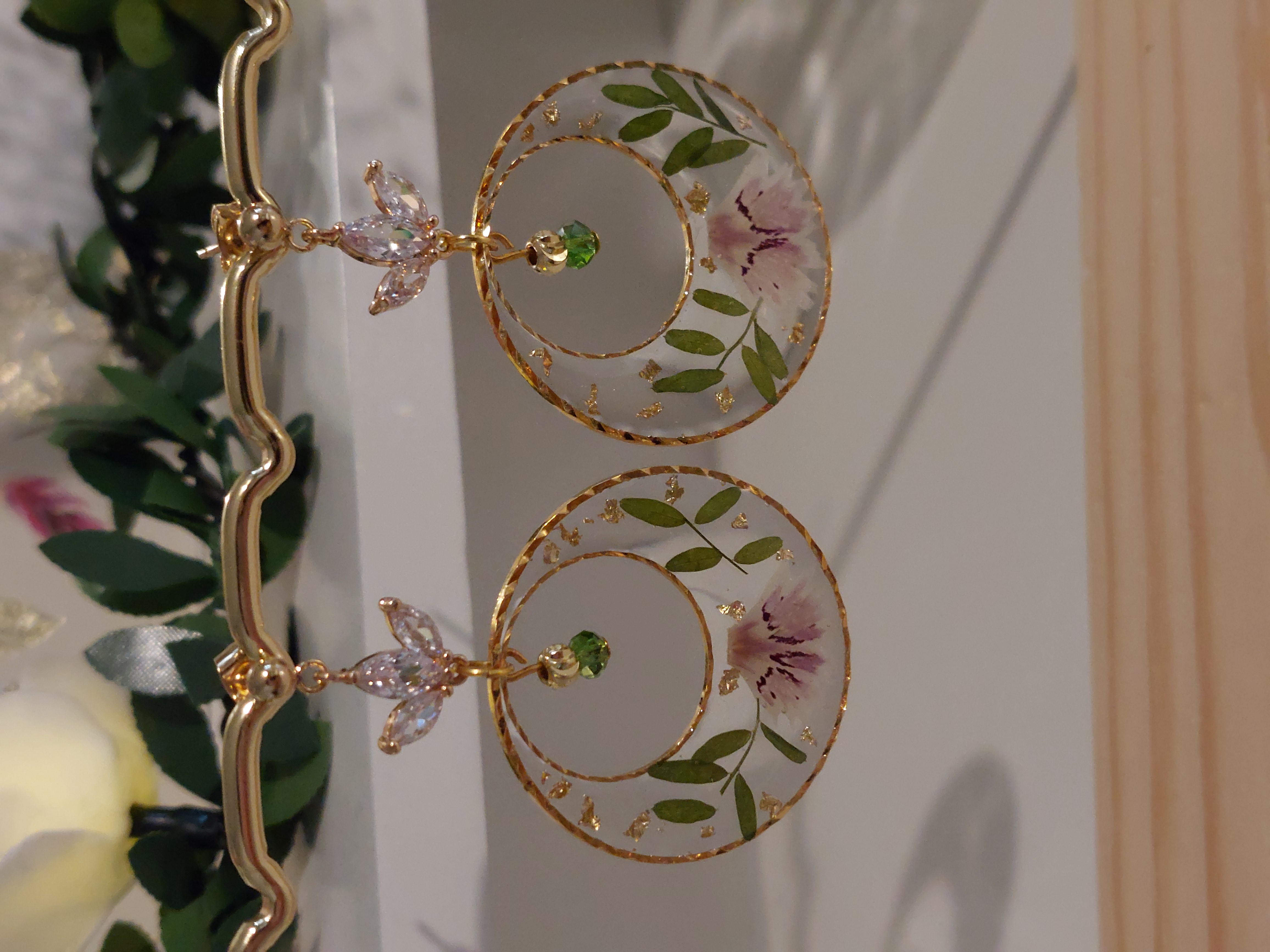Boucles d'oreilles "Oeillet Sublimé"