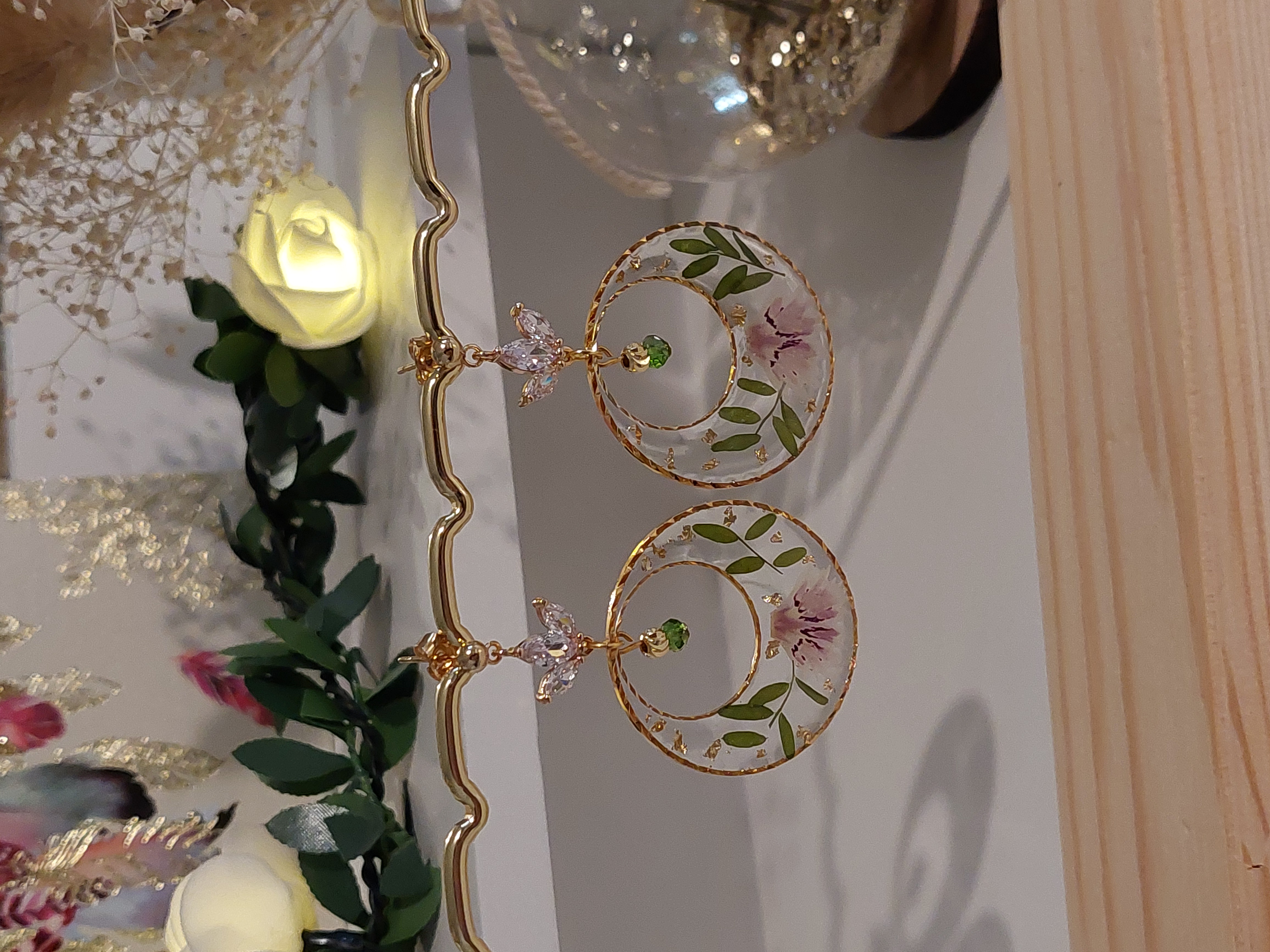 Boucles d'oreilles "Oeillet Sublimé"
