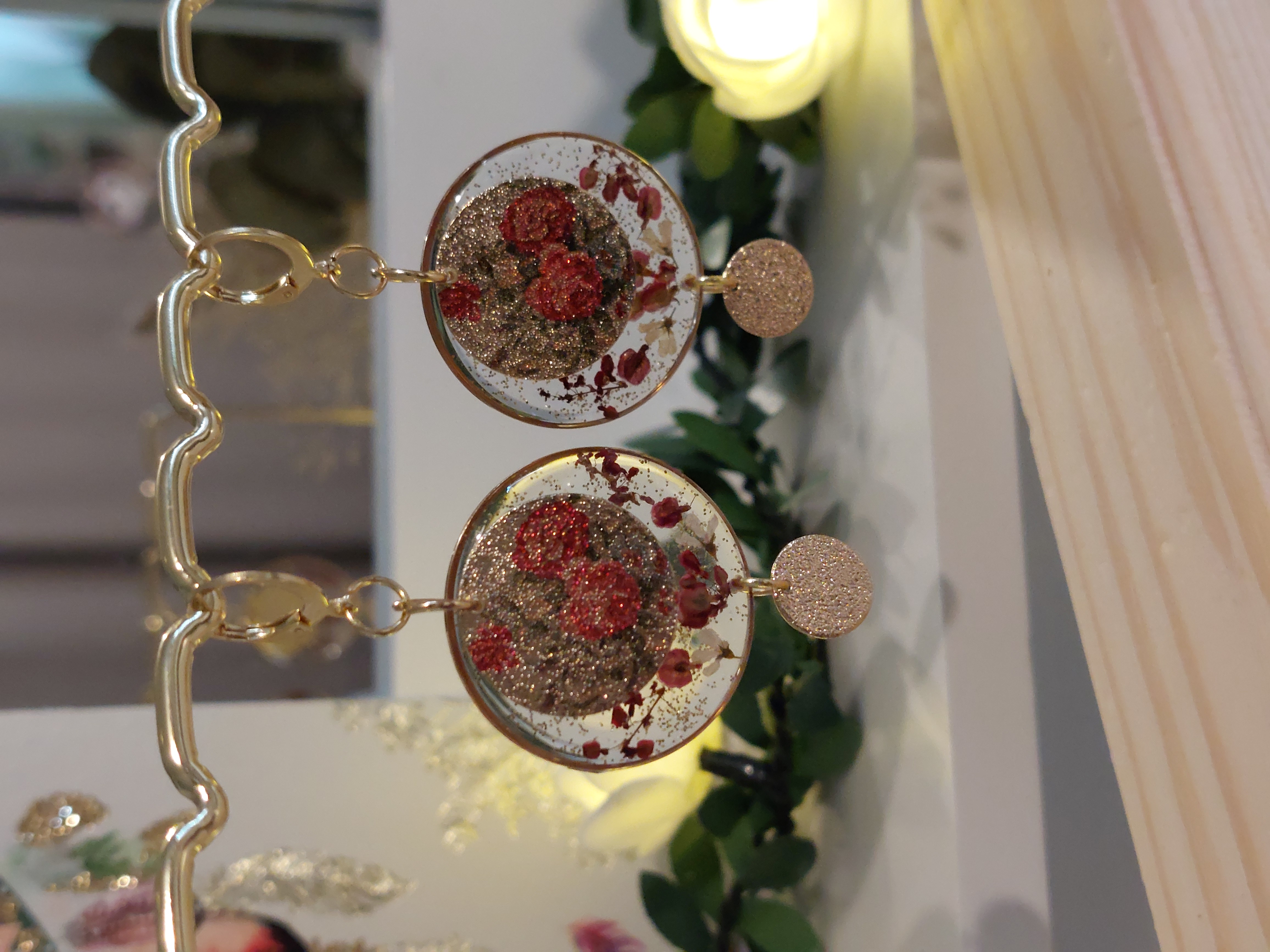 Boucles d'oreilles "Oseille Scintillant"