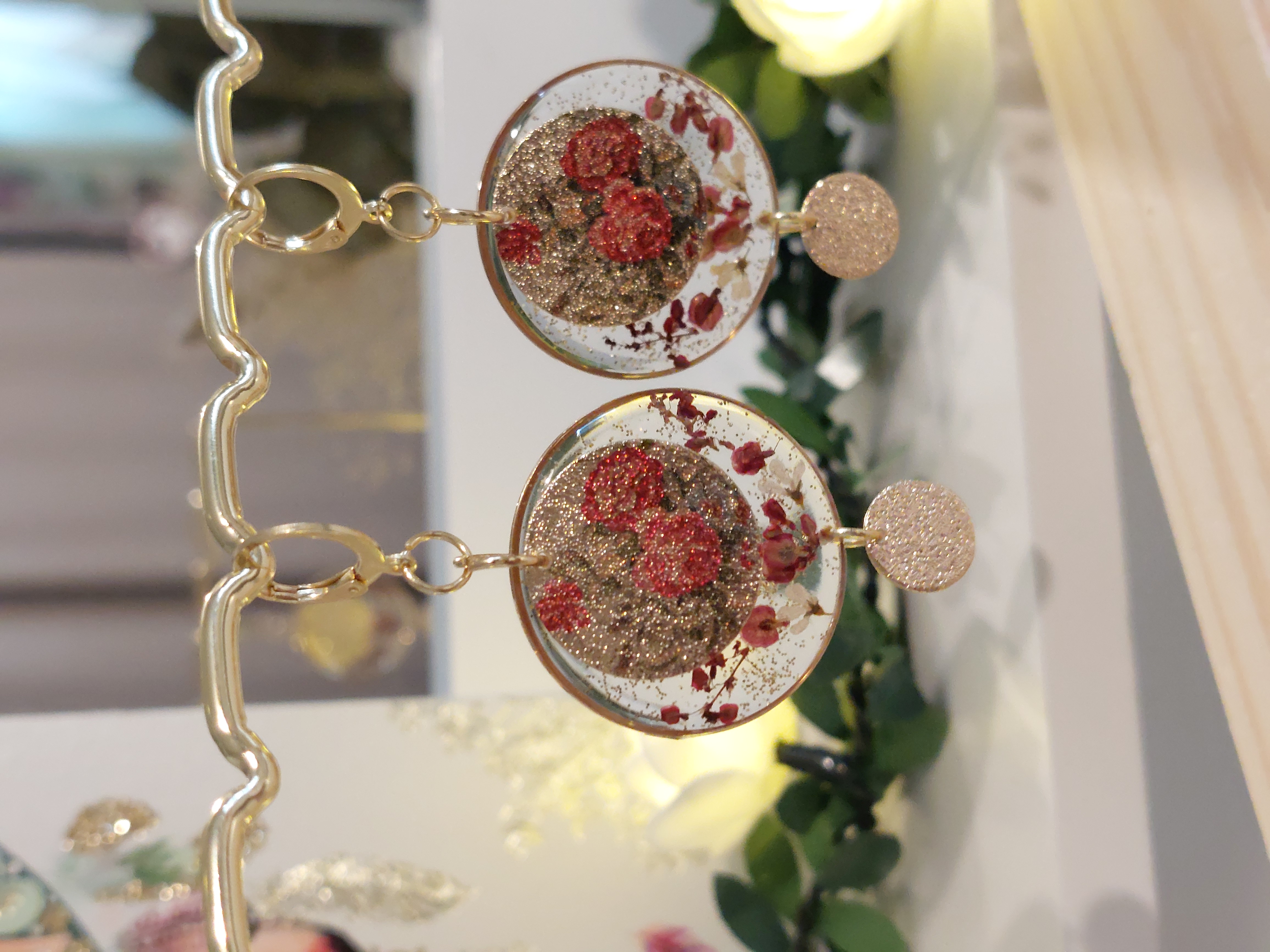 Boucles d'oreilles "Oseille Scintillant"